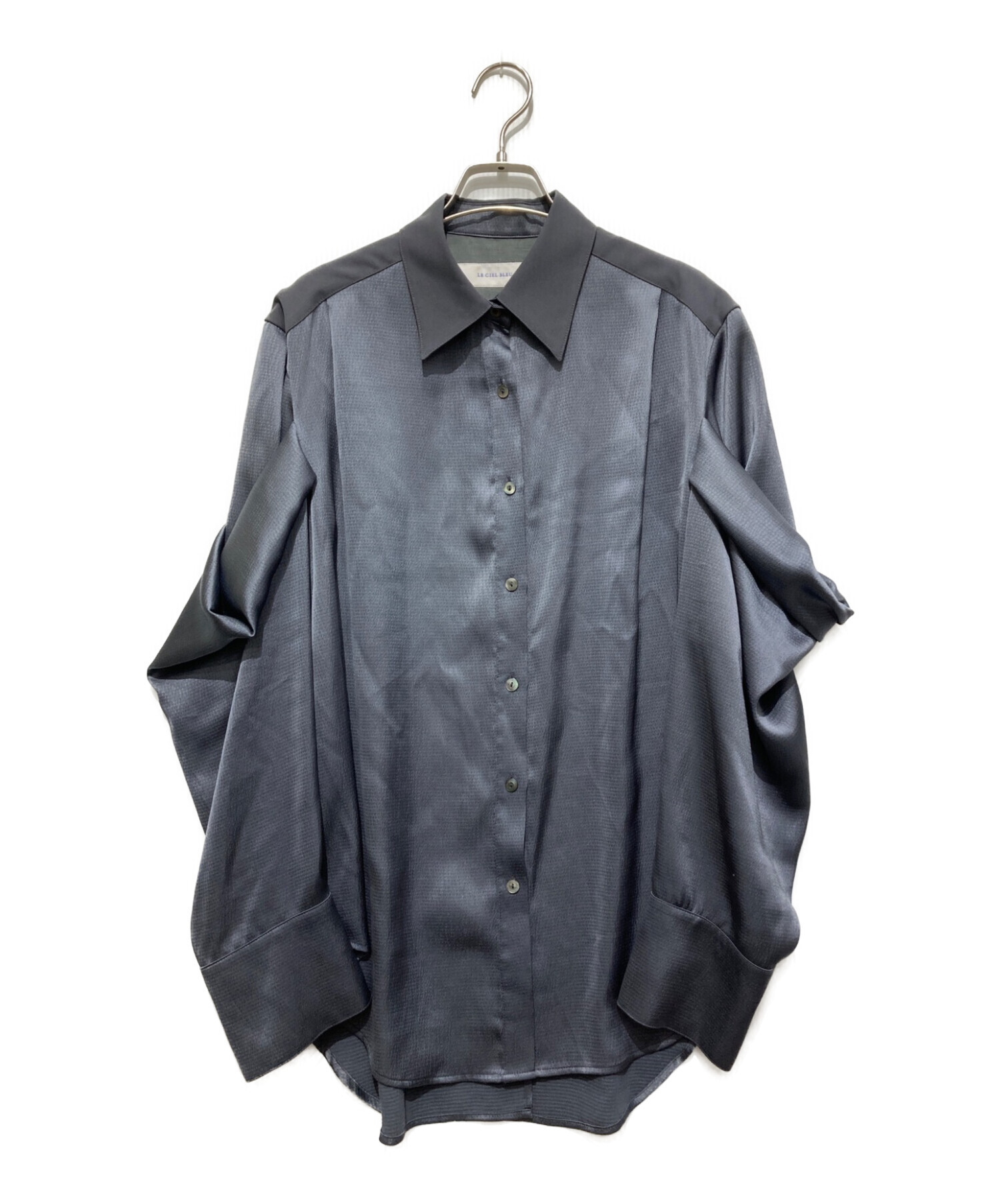 LE CIEL BLEU (ルシェルブルー) Drape Sleeve Shirt ネイビー サイズ:SIZE 36