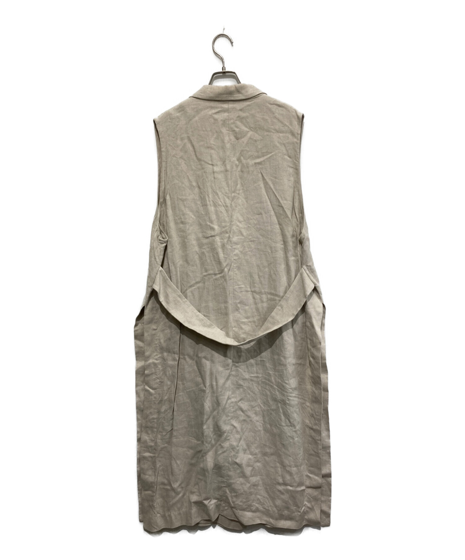 SACRA (サクラ) LINEN TWILL GILET ベージュ サイズ:SIZE 38