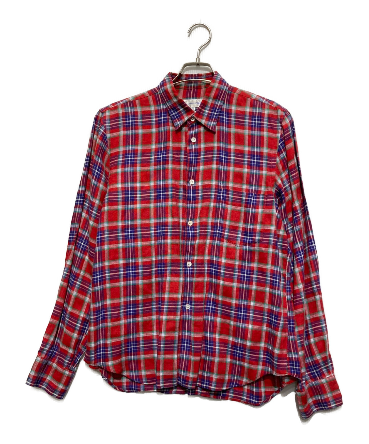 COMME des GARCONS SHIRT (コムデギャルソンシャツ) チェックシャツ レッド サイズ:SIZE M