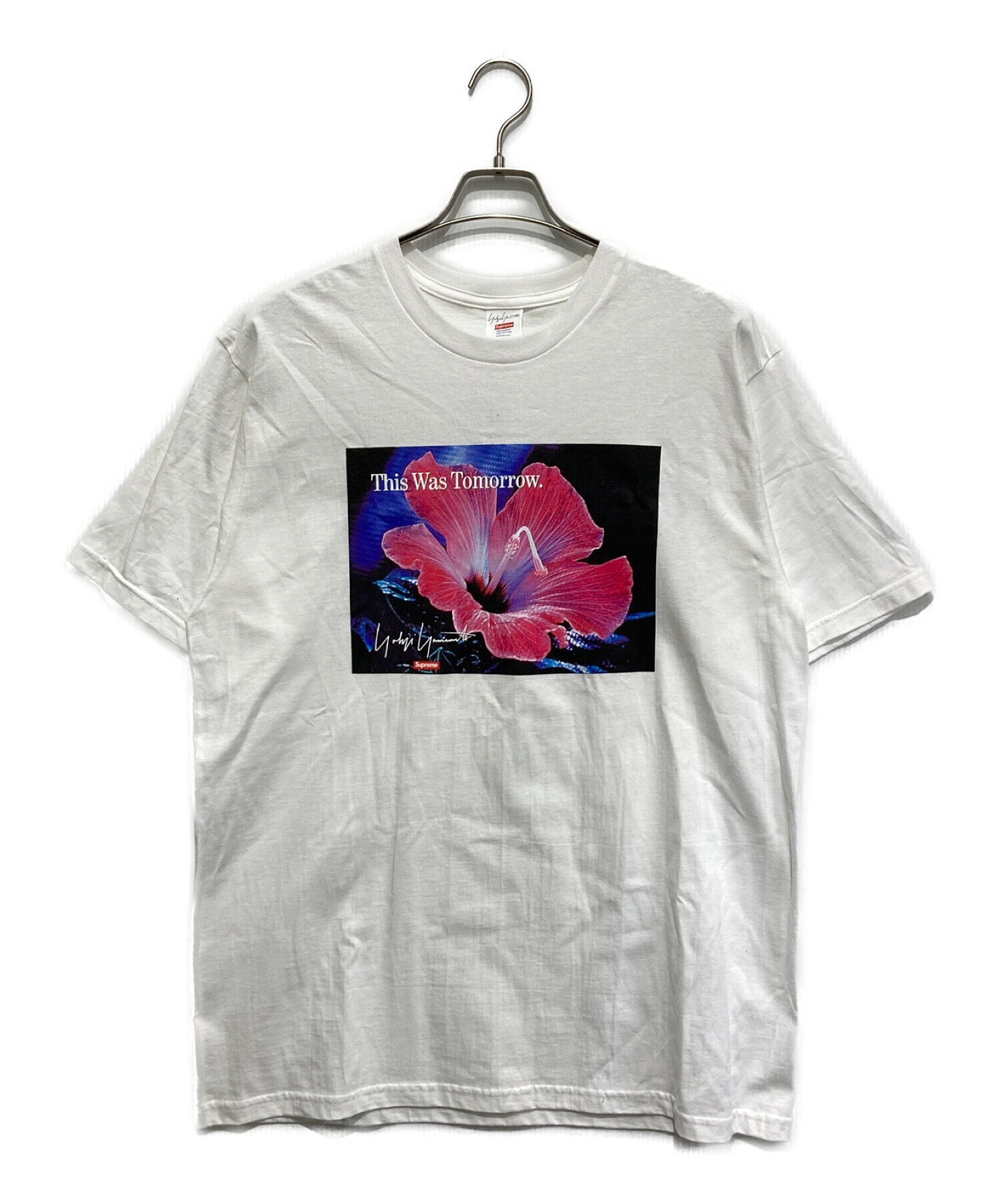 SUPREME (シュプリーム) YOHJI YAMAMOTO (ヨウジヤマモト) This Was Tomorrow Tシャツ ホワイト  サイズ:SIZE L 未使用品