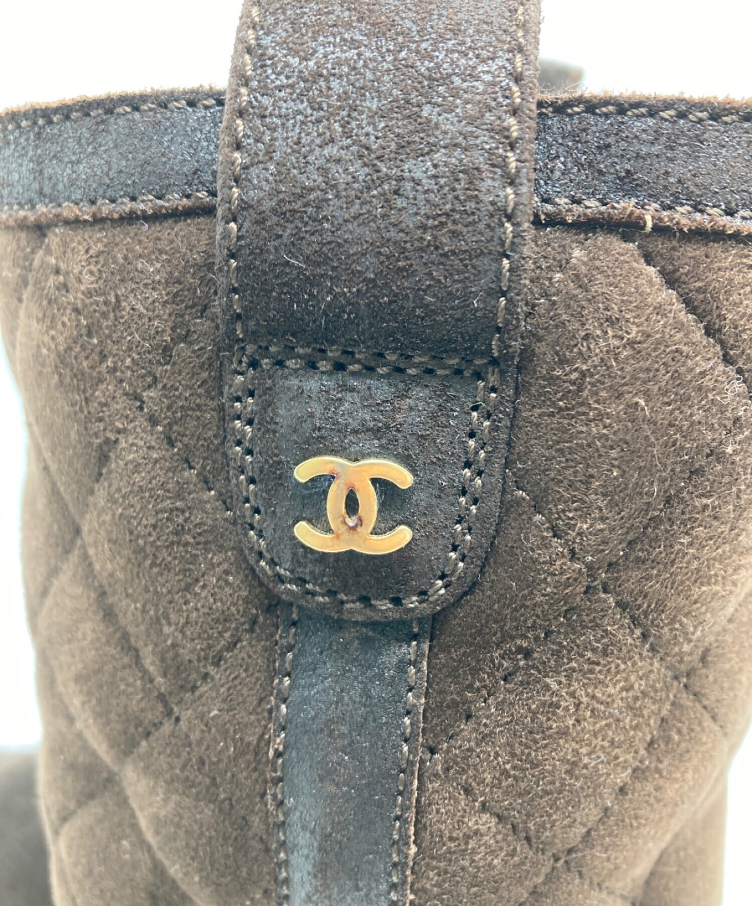 中古・古着通販】CHANEL (シャネル) ココマーク付ムートンブーツ