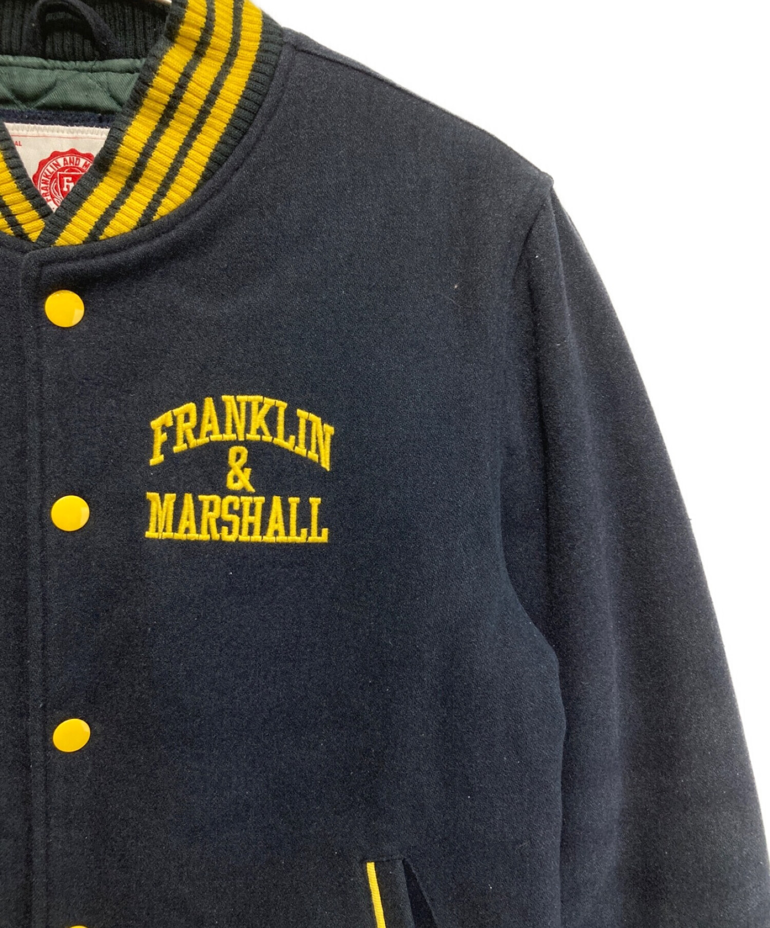 Franklin & Marshall (フランクリン＆マーシャル) スタジャン ネイビー×イエロー サイズ:SIZE L