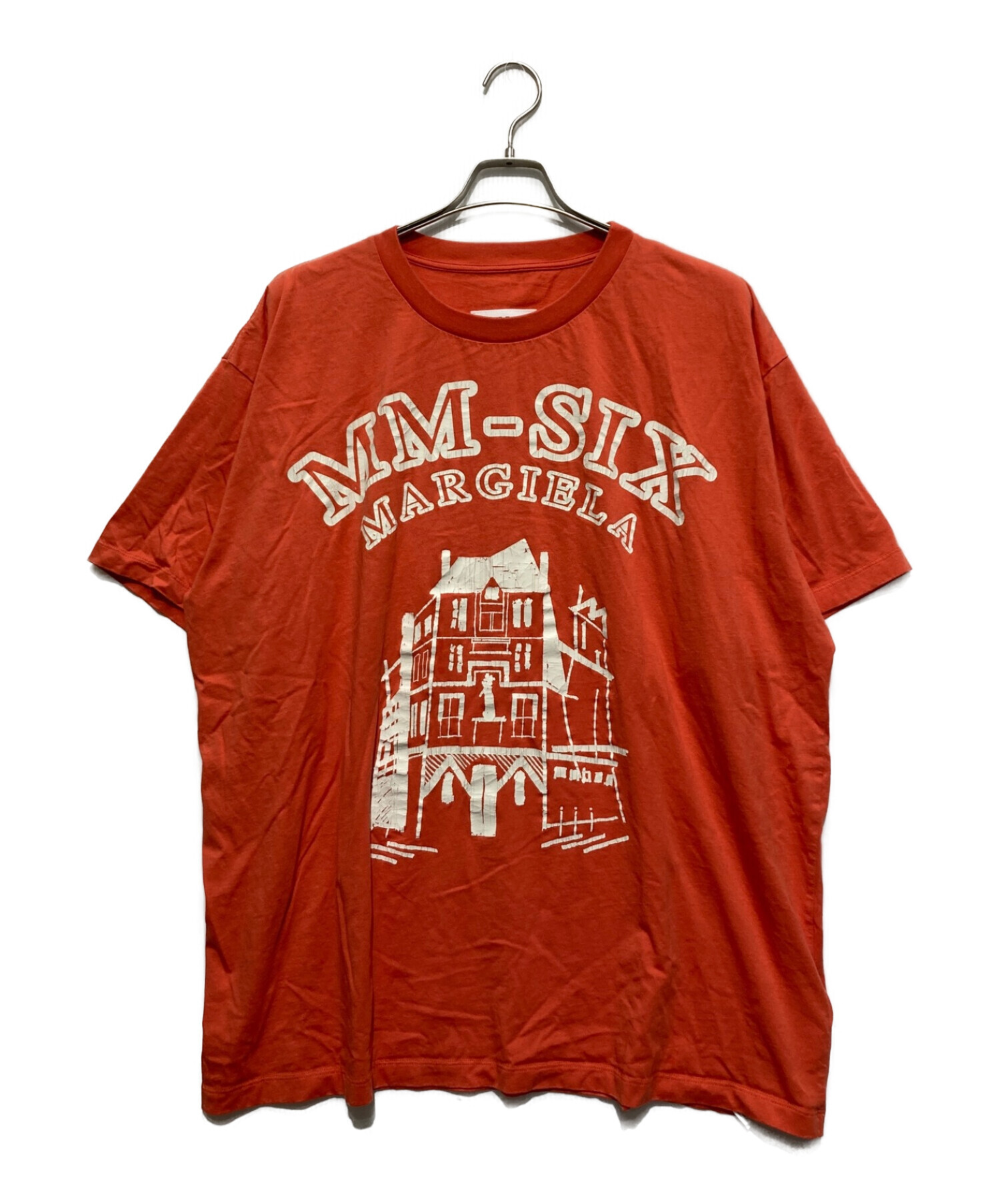 MM6 Maison Margiela (エムエムシックス メゾンマルジェラ) 半袖Tシャツ レッド サイズ:SIZE XXL