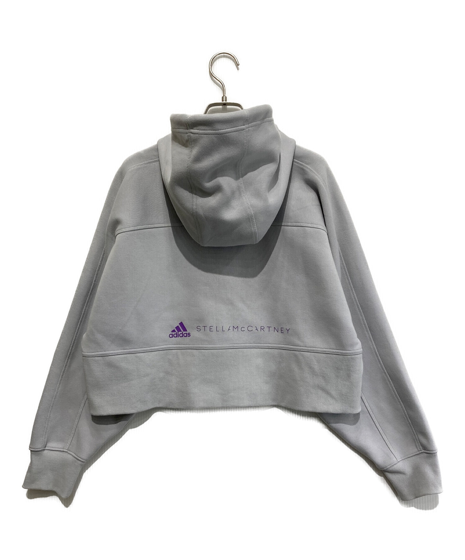 adidas by stella McCartney (アディダス バイ ステラマッカートニー) CROPPED HOODIE グレー  サイズ:SIZE M