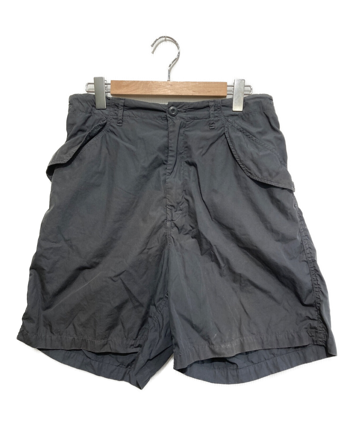 Graphpaper (グラフペーパー) Dyed Poplin Military Shorts グレー サイズ:SIZE 1