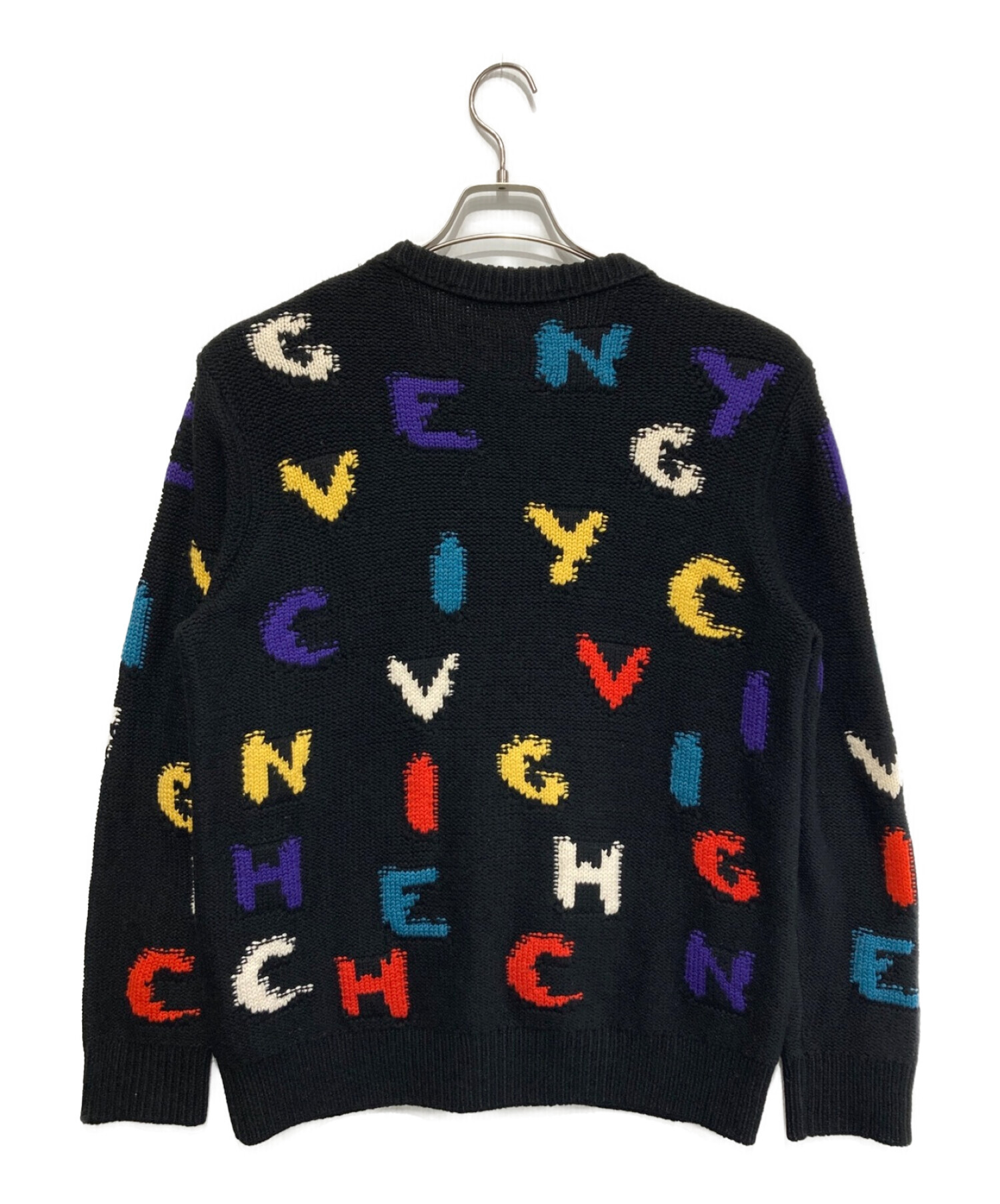 GIVENCHY (ジバンシィ) マルチカラーレターロゴニット ブラック サイズ:SIZE L