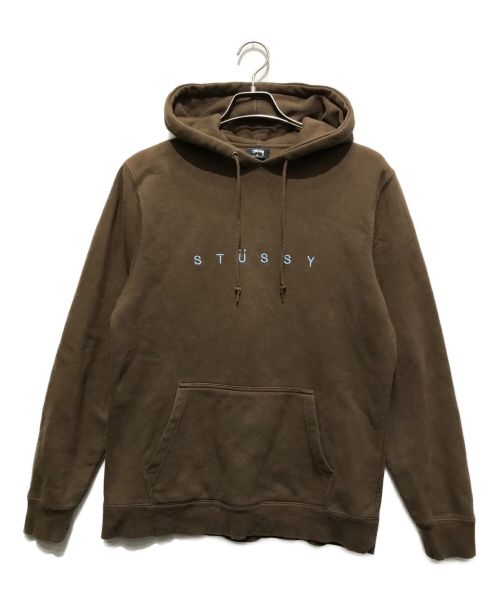 中古・古着通販】stussy (ステューシー) ロゴ刺繍パーカー ブラウン