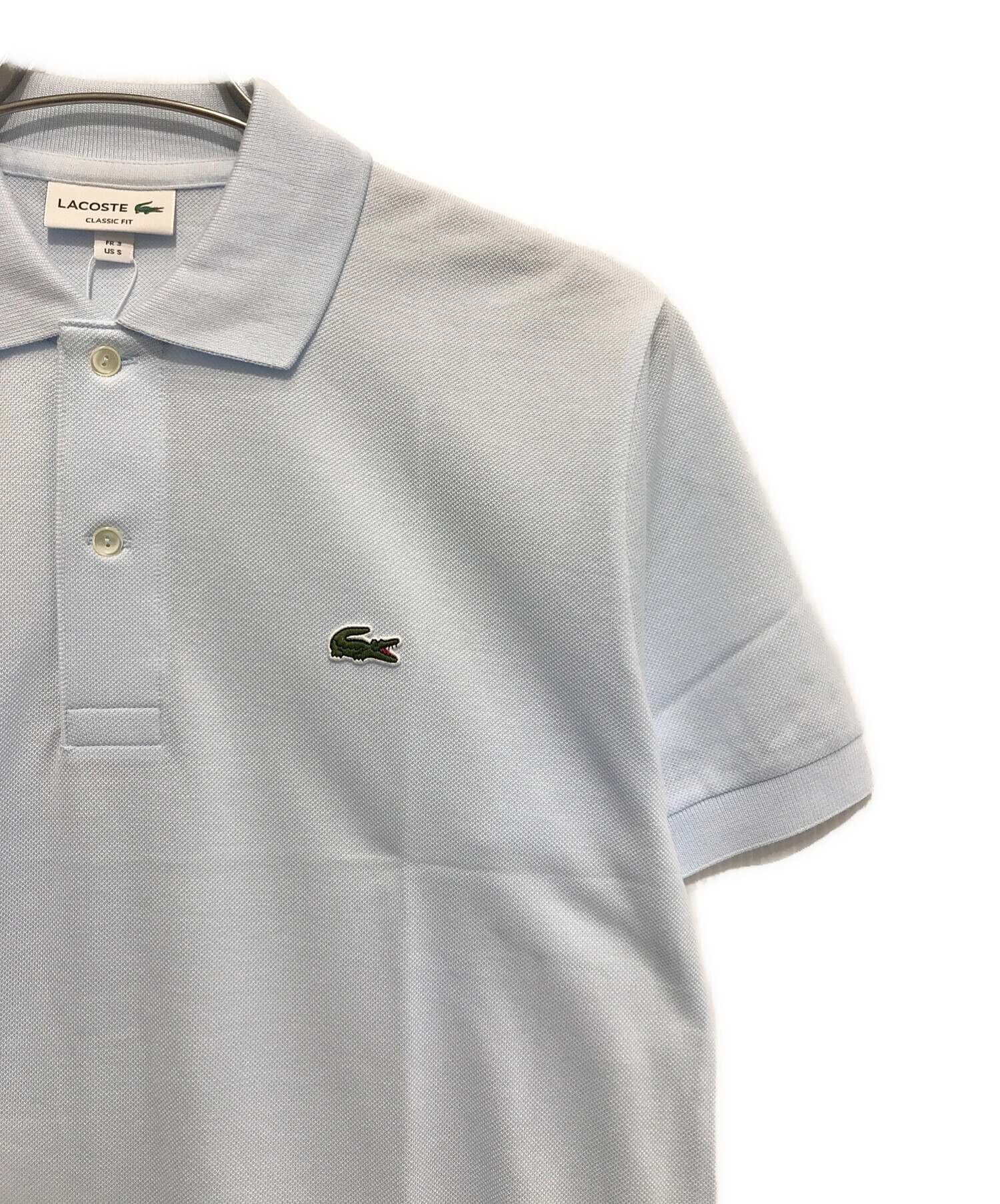 中古・古着通販】LACOSTE (ラコステ) 半袖ポロシャツ スカイブルー