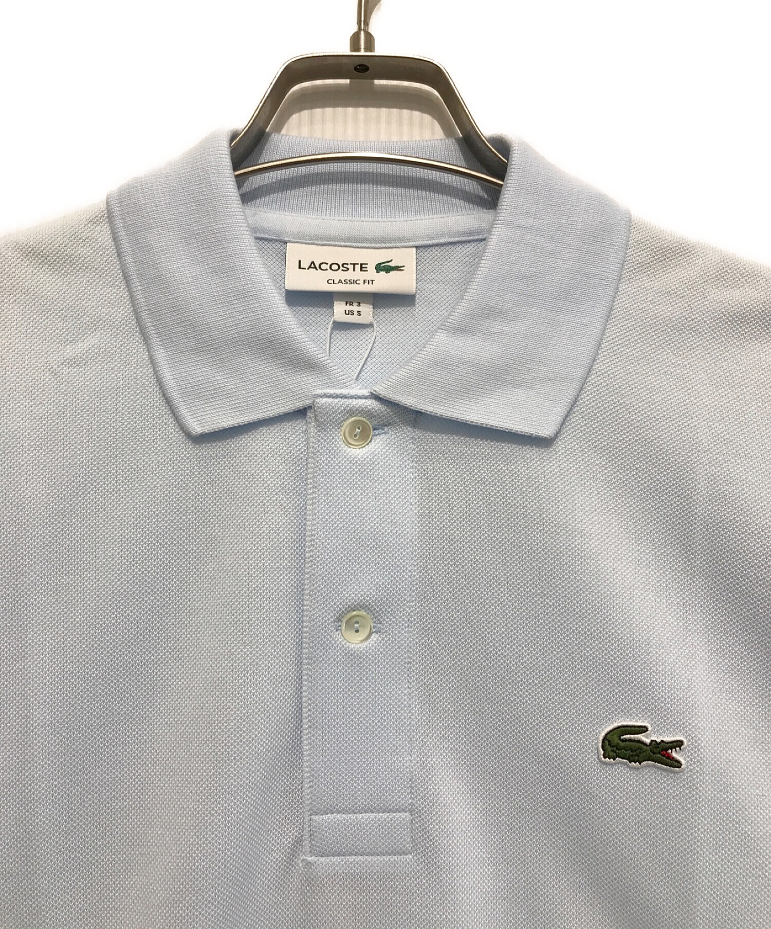 中古・古着通販】LACOSTE (ラコステ) 半袖ポロシャツ スカイブルー