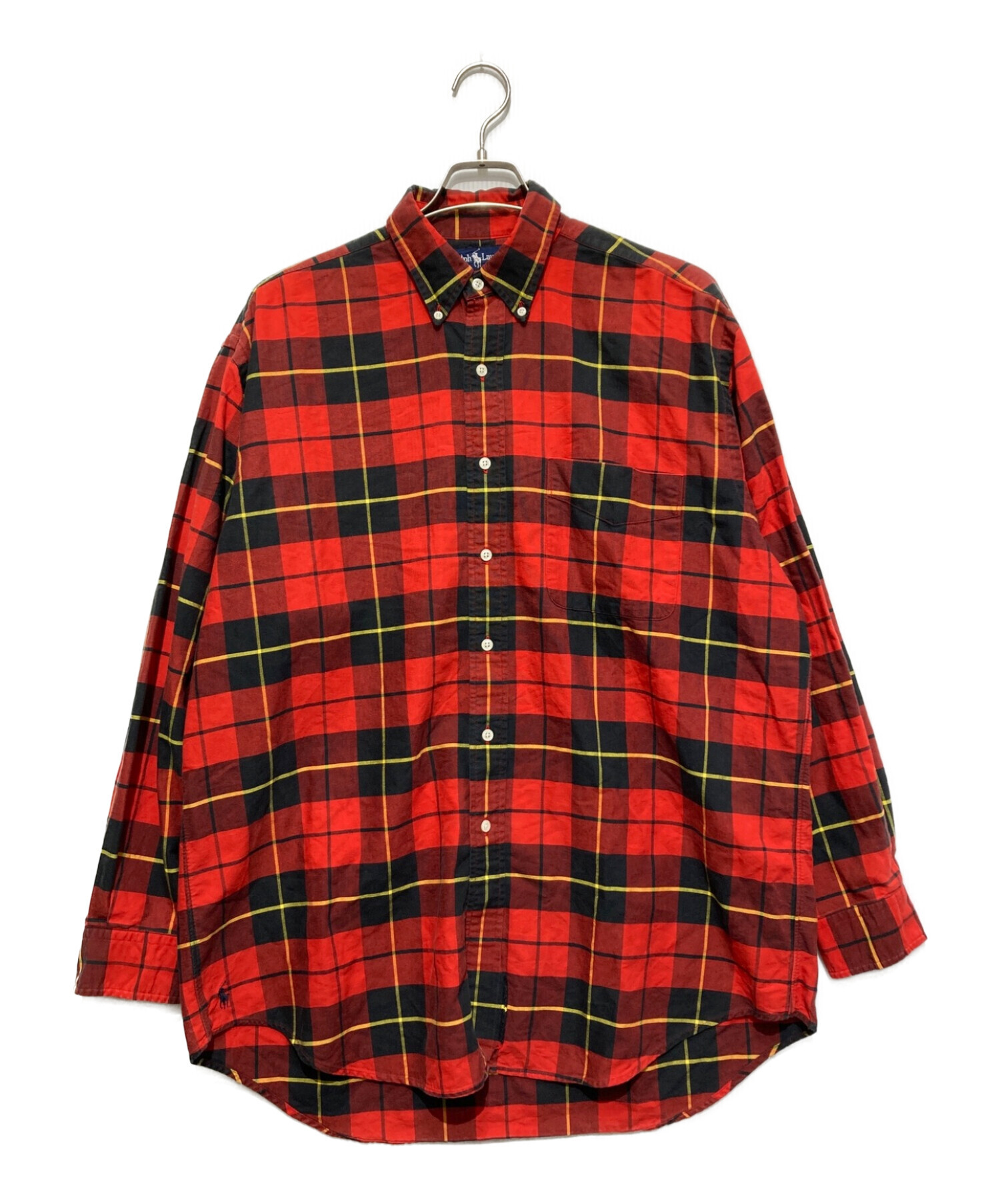 ヴィンテージラルフローレン 赤チェックシャツ - シャツ