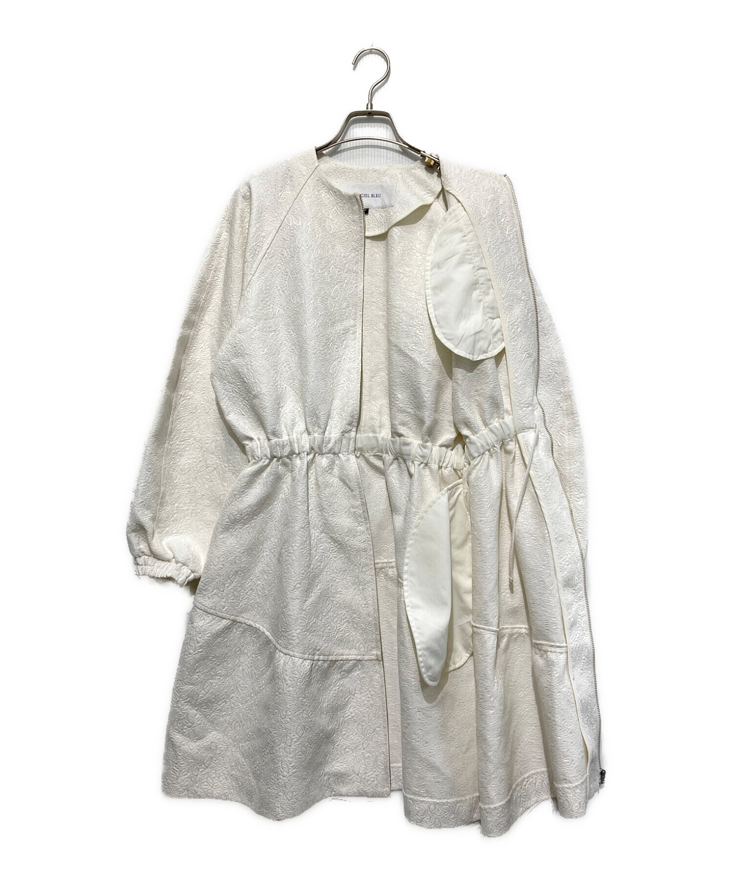 LE CIEL BLEU (ルシェルブルー) Jacquard Bomber Dress ホワイト サイズ:SIZE 36