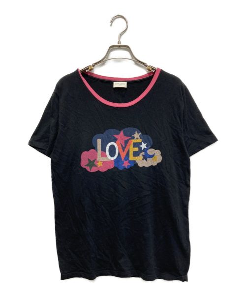 中古・古着通販】Saint Laurent Paris (サンローランパリ) LOVE Tシャツ ブラック×ピンク サイズ:SIZE  S｜ブランド・古着通販 トレファク公式【TREFAC FASHION】スマホサイト