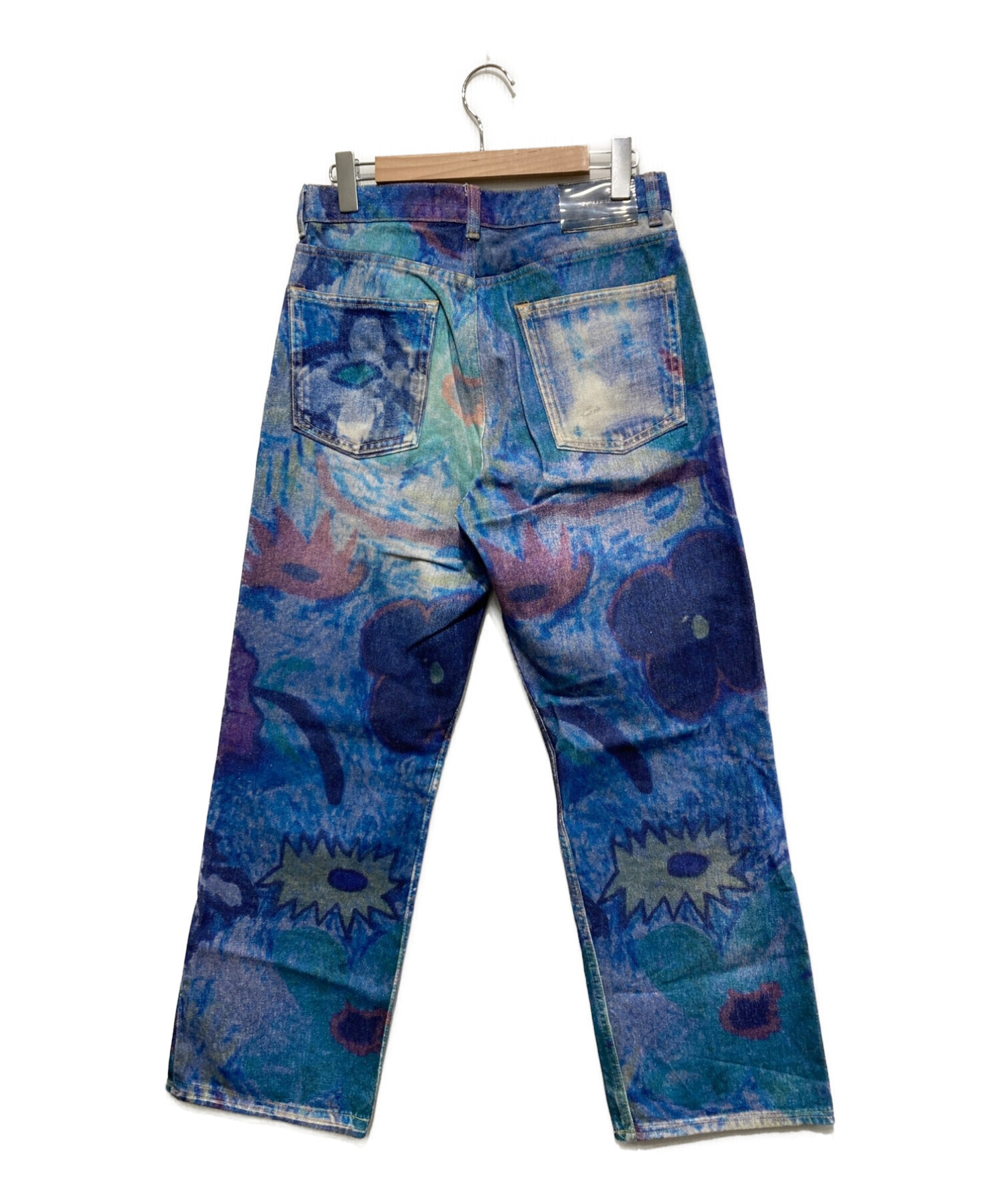 OUR LEGACY (アワーレガシー) THIRD CUT DIGITAL CHALK FLOWER DENIM ブルー×パープル サイズ:SIZE  73.5cm (W29)