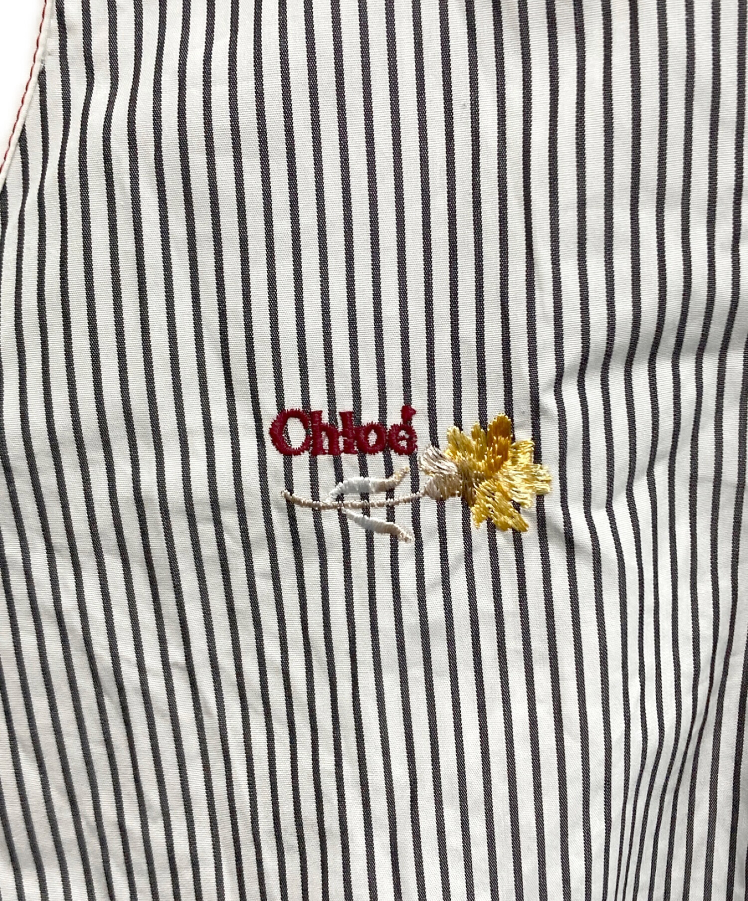 中古・古着通販】Chloe (クロエ) ストライプルーズシャツ ホワイト