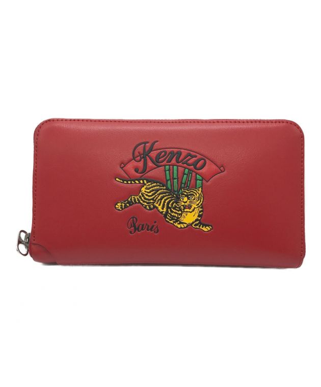 中古・古着通販】KENZO (ケンゾー) Jumping Tiger Leather Continental Wallet レッド｜ブランド・古着通販  トレファク公式【TREFAC FASHION】スマホサイト