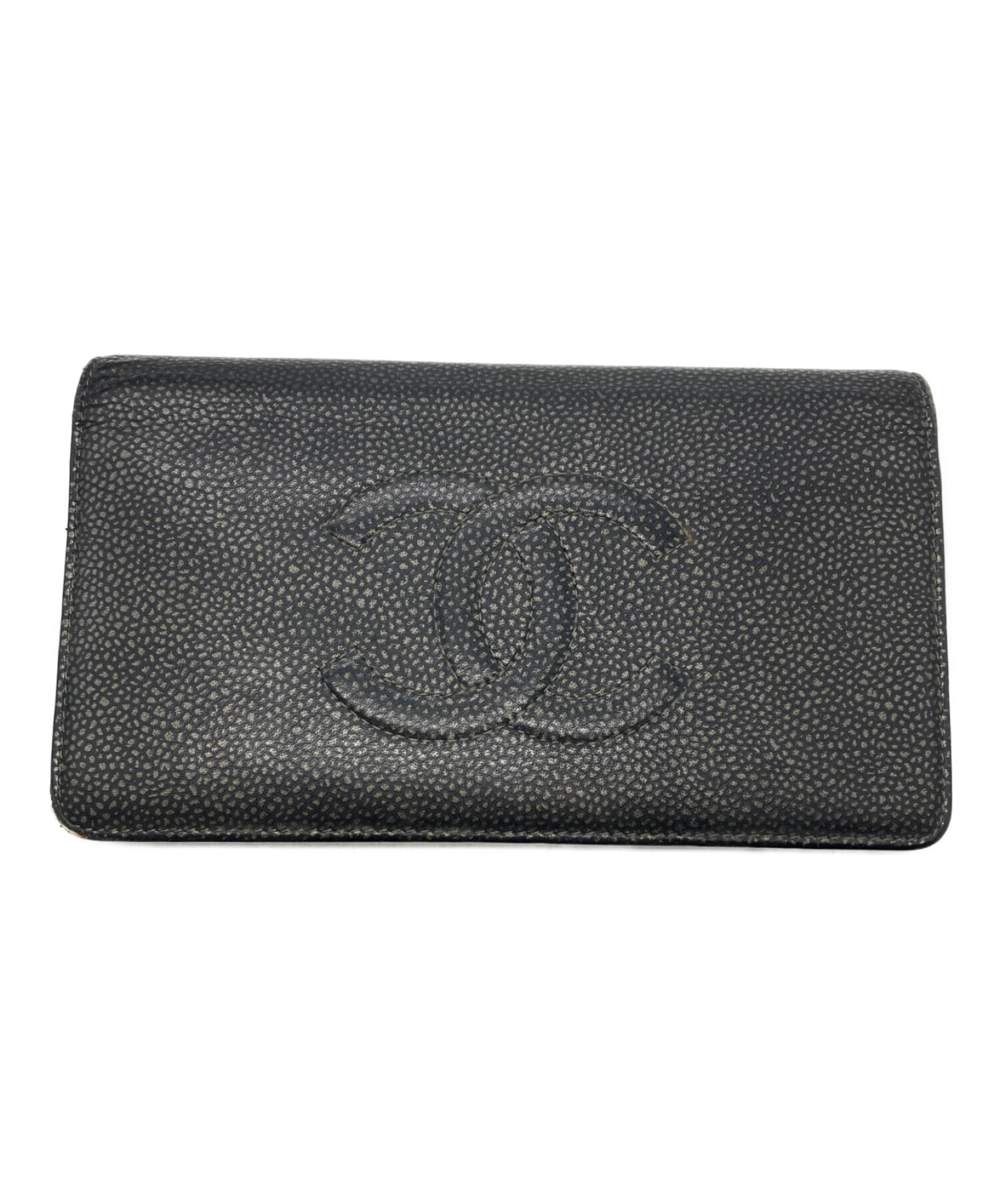 中古・古着通販】CHANEL (シャネル) レザーウォレット グレー