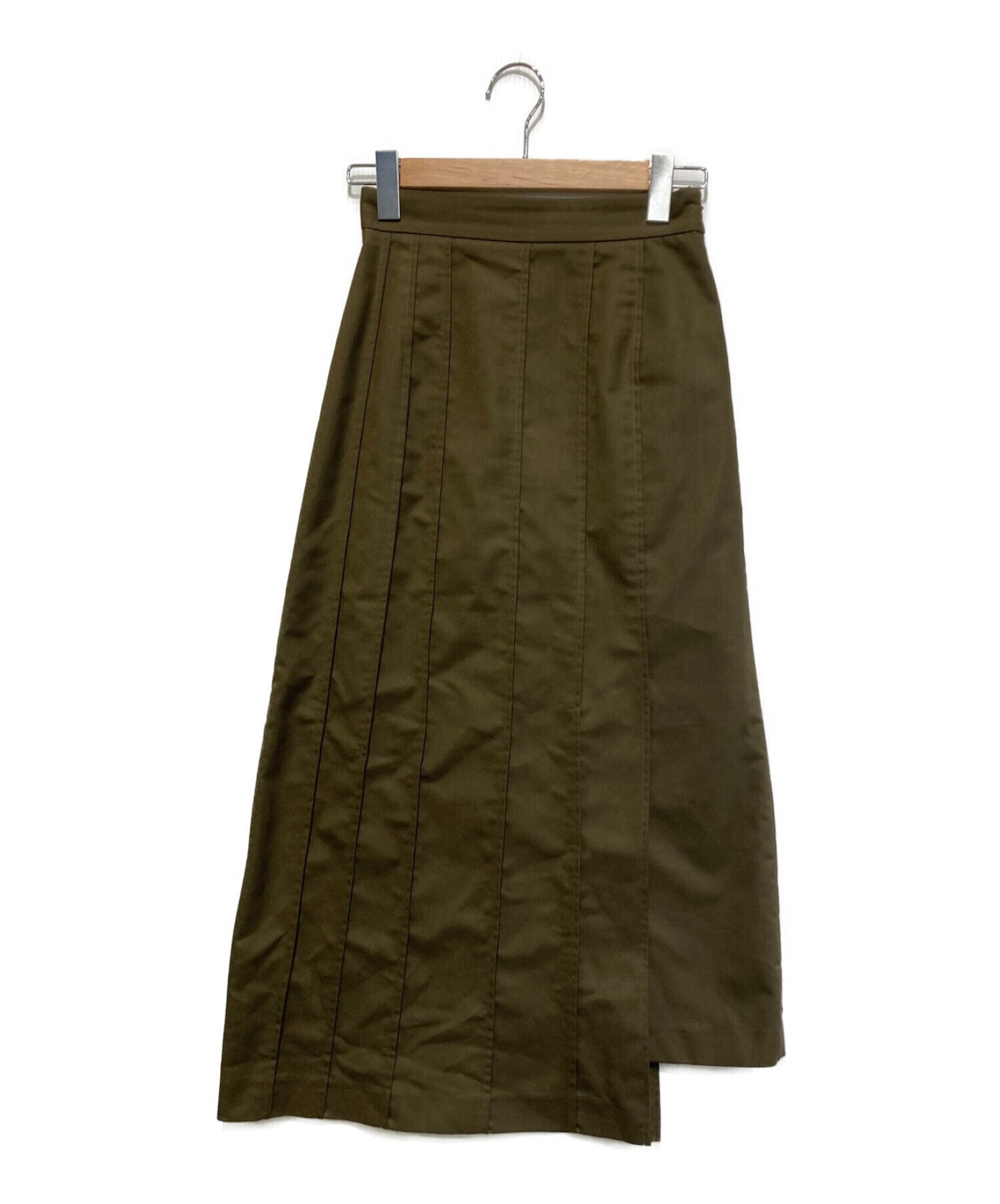 LE CIEL BLEU (ルシェルブルー) Pintuck Design Skirt ブラウン サイズ:34