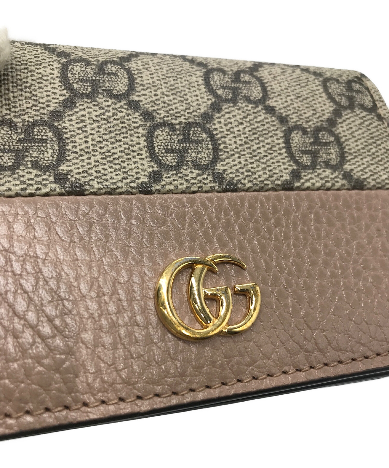 中古・古着通販】GUCCI (グッチ) カードケース ウォレット ベージュ