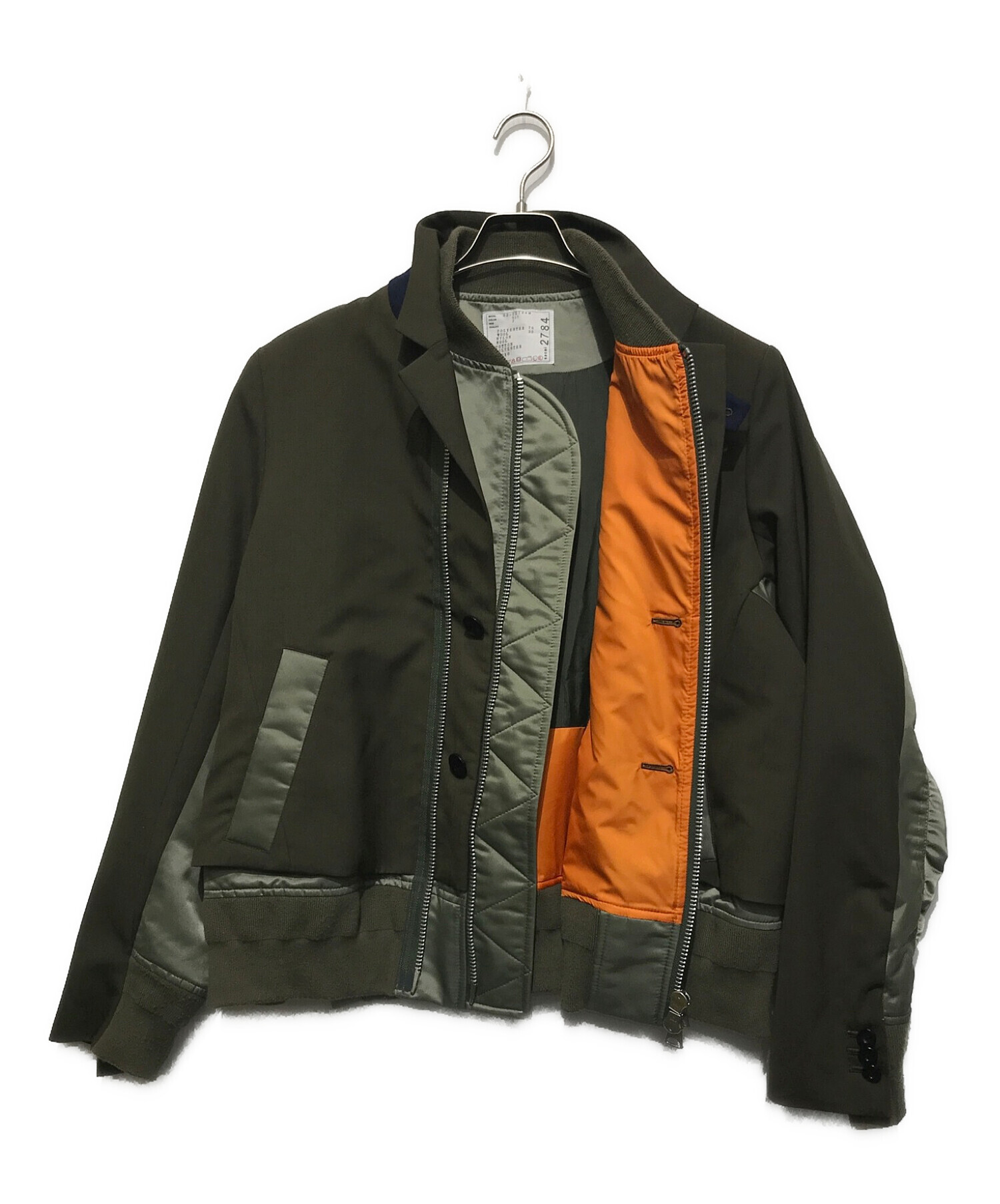 中古・古着通販】sacai (サカイ) Suiting MA-1 Mix Blouson カーキ