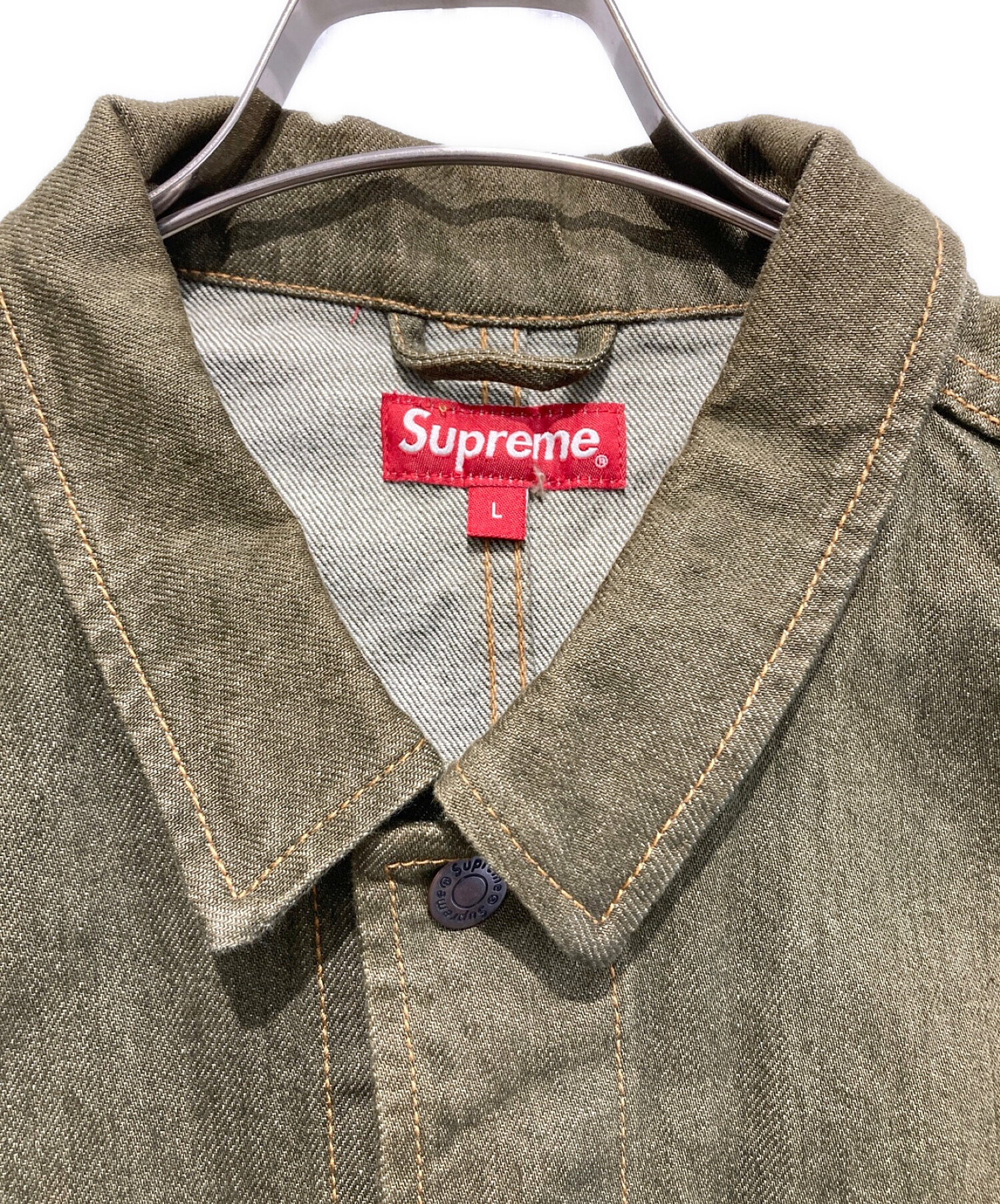 SUPREME (シュプリーム) Denim Chore Coat Regular Jean オリーブ サイズ:L