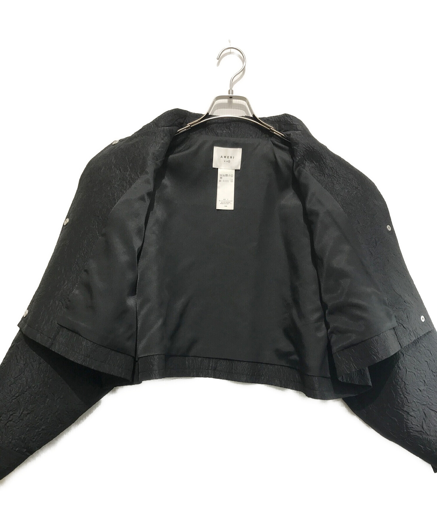 Ameri (アメリ) EMBOSS SHORT ARMY LIKE JACKET ブラック サイズ:FREE