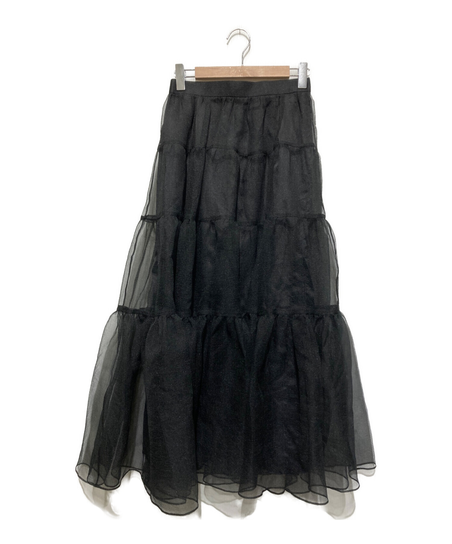 Whim Gazette (ウィムガゼット) オーガンジーボリュームスカート ブラック サイズ:SIZE FREE