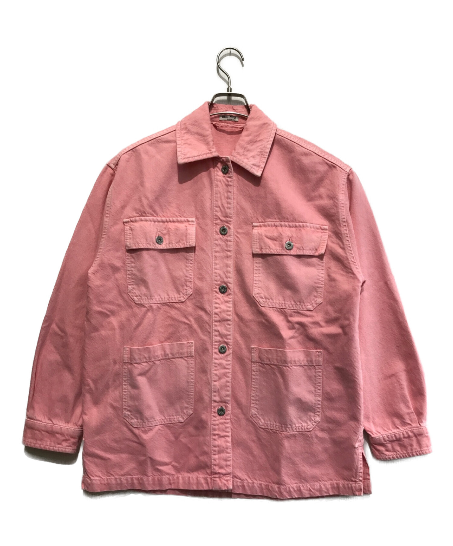 中古・古着通販】MIU MIU (ミュウミュウ) Logo-print Denim Jacket In Rosa ピンク サイズ:36｜ブランド・古着通販  トレファク公式【TREFAC FASHION】スマホサイト