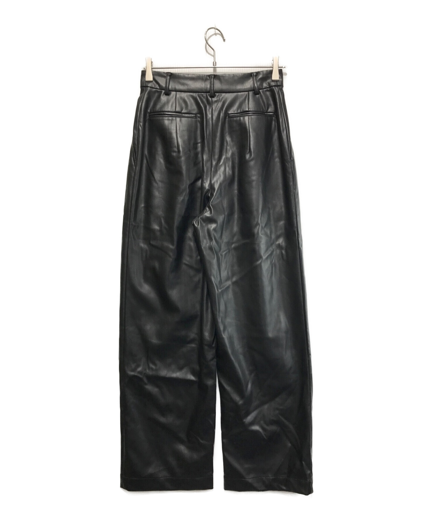 HER LIP TO (ハーリップトゥ) Vegan Leather Tapered Pants ブラック サイズ:M