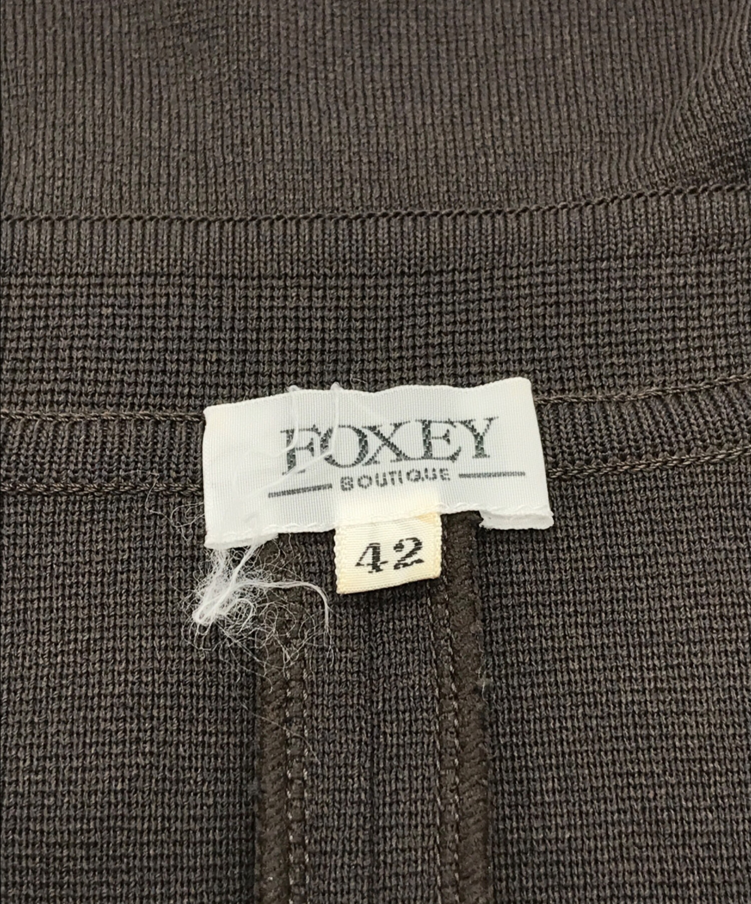 中古・古着通販】FOXEY BOUTIQUE (フォクシー ブティック) フレンチスリーブジャケット ブラウン サイズ:42｜ブランド・古着通販  トレファク公式【TREFAC FASHION】スマホサイト