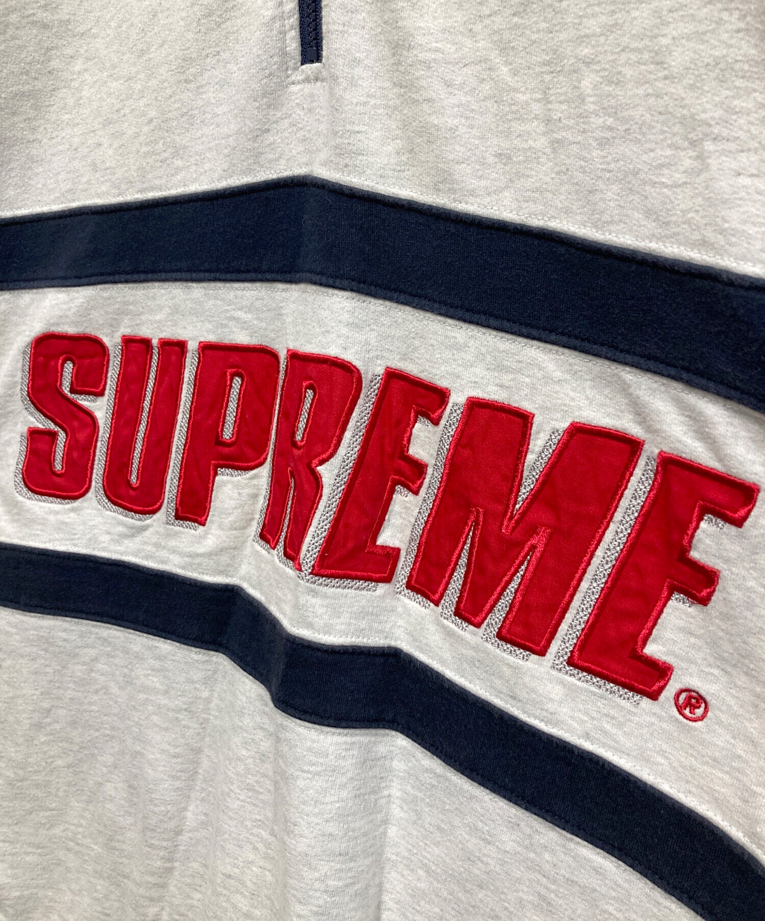 中古・古着通販】SUPREME (シュプリーム) ハーフジップロングTシャツ グレー サイズ:S｜ブランド・古着通販 トレファク公式【TREFAC  FASHION】スマホサイト