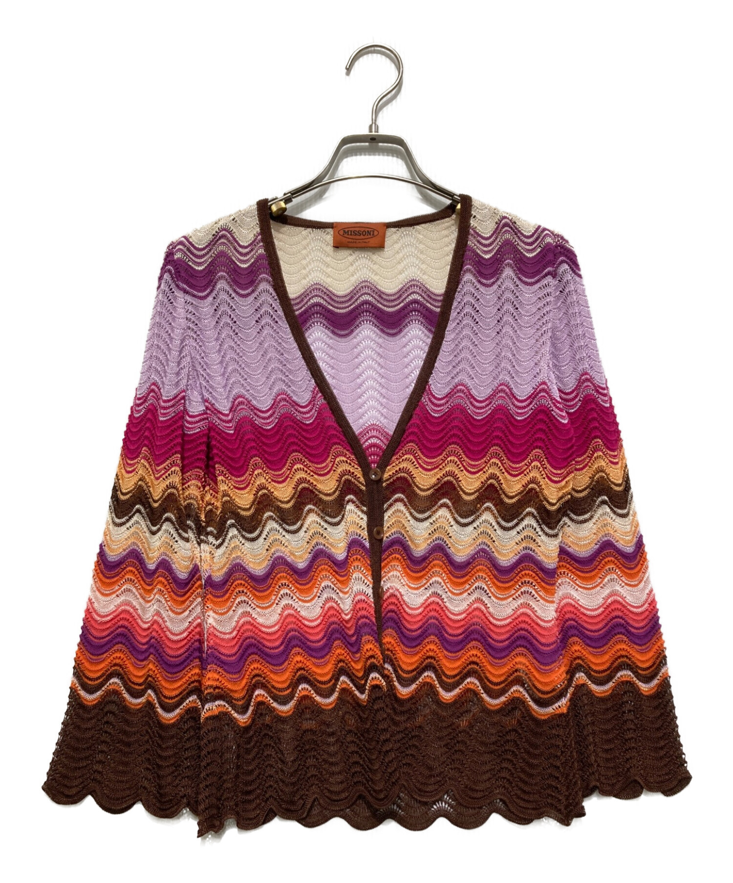 missoni (ミッソーニ) マーブルカーディガン パープル サイズ:40