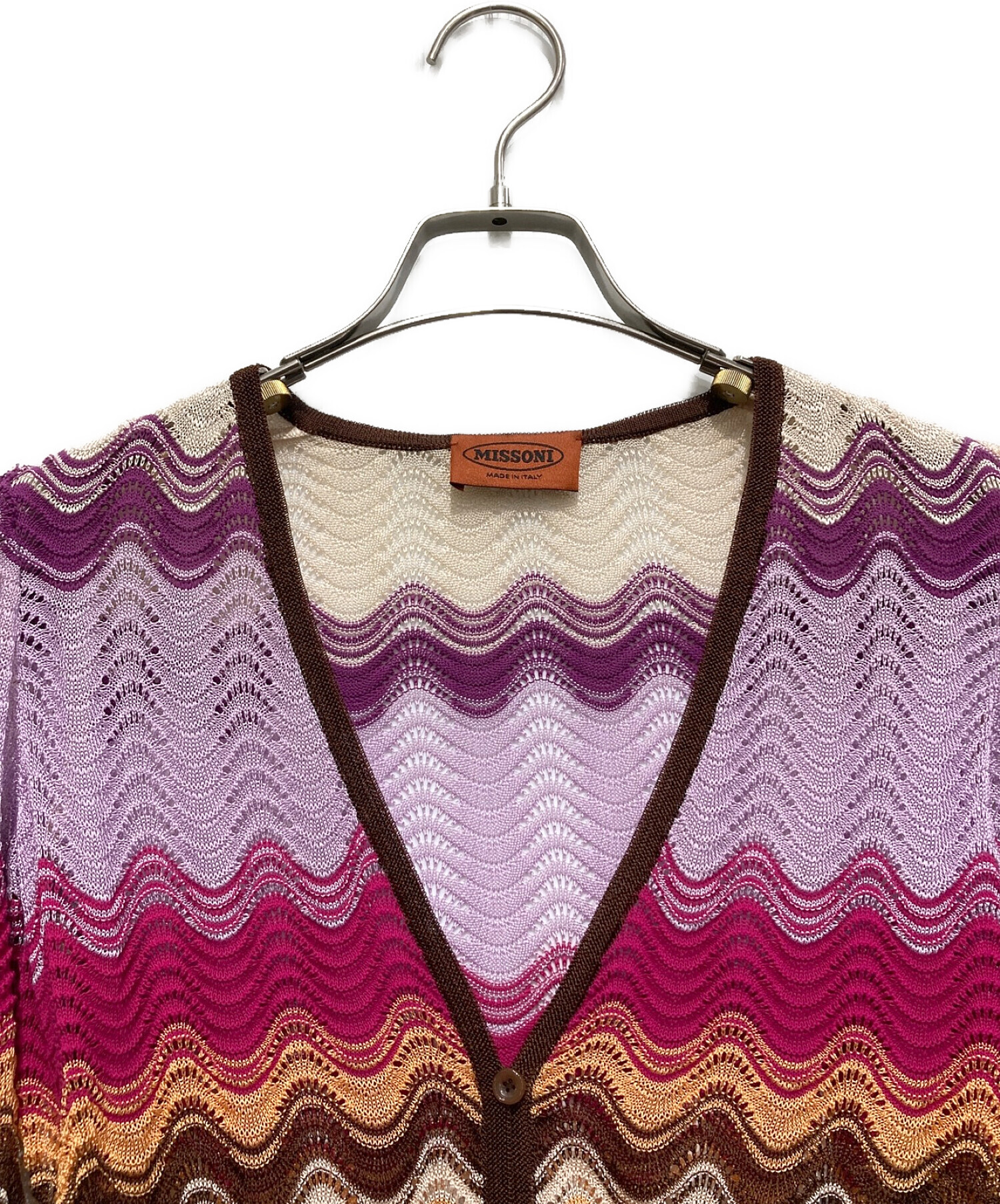 missoni (ミッソーニ) マーブルカーディガン パープル サイズ:40