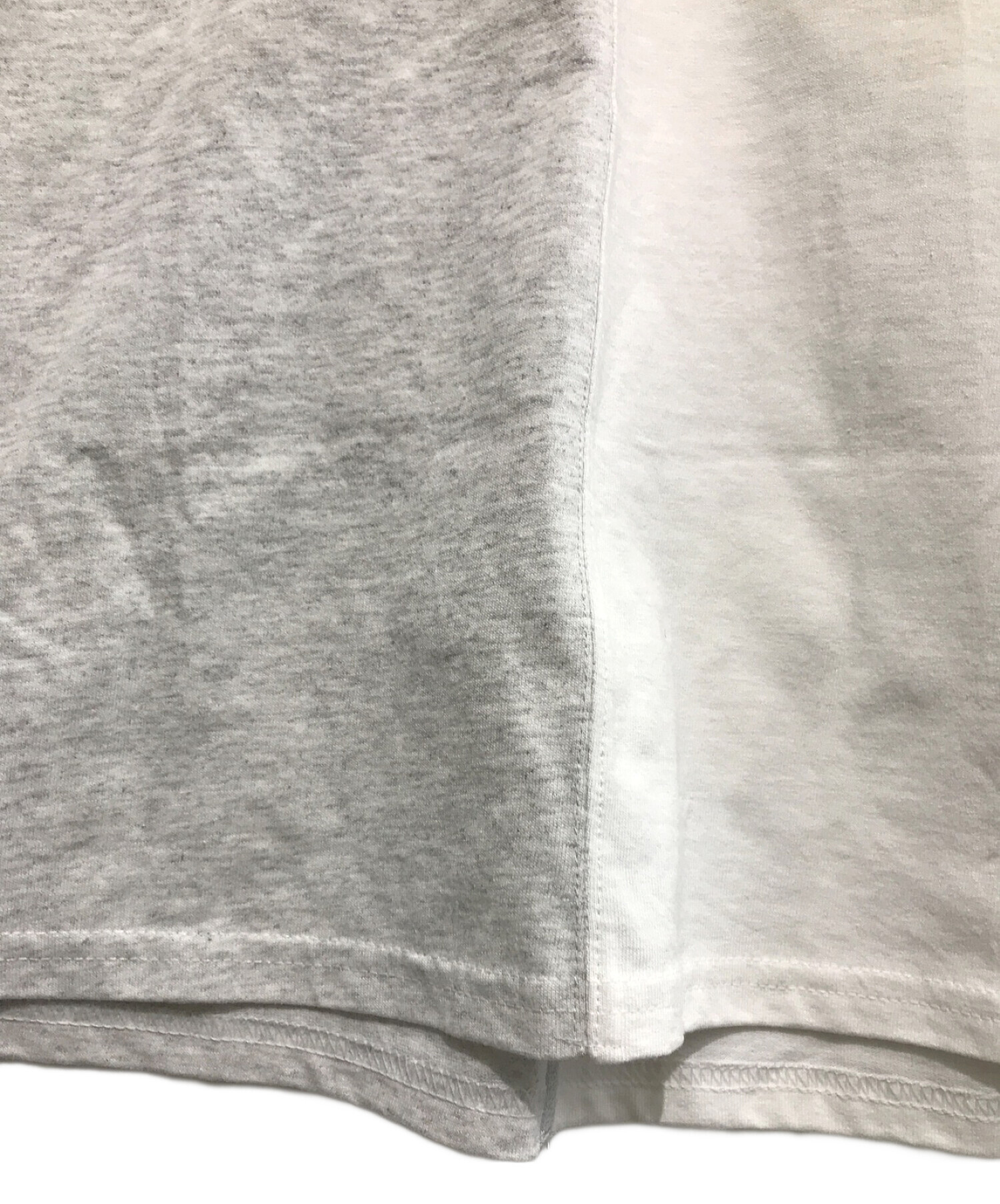 FACTOTUM (ファクトタム) ポケットプリントTシャツ ホワイト×グレー サイズ:48 未使用品
