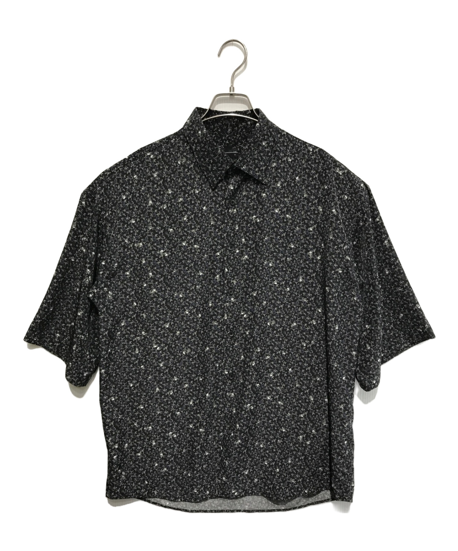 LAD MUSICIAN (ラッドミュージシャン) SHORT SLEEVE BIG SHIRT（ショートスリーブビックシャツ） ブラック×ネイビー  サイズ:42