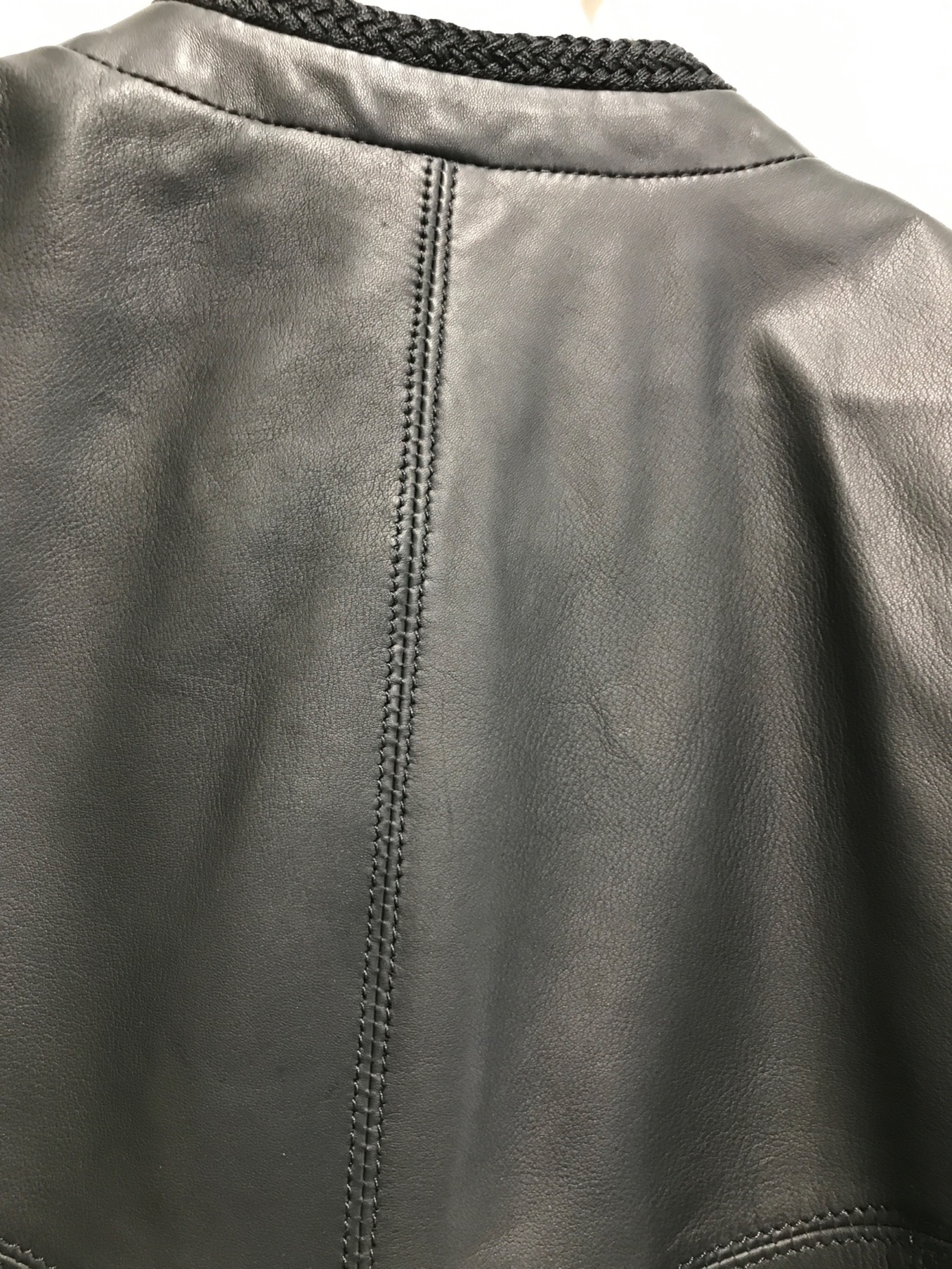 JUST CAVALLI (ジャストカヴァリ) シープスキンレザージャケット ブラック サイズ:42