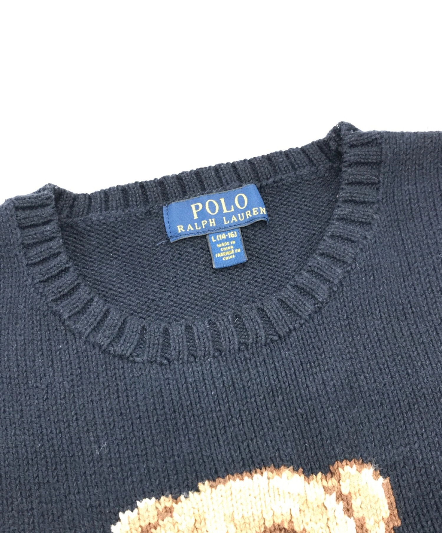 中古・古着通販】POLO RALPH LAUREN (ポロ・ラルフローレン) ポロベアニット ネイビー サイズ:L｜ブランド・古着通販  トレファク公式【TREFAC FASHION】スマホサイト