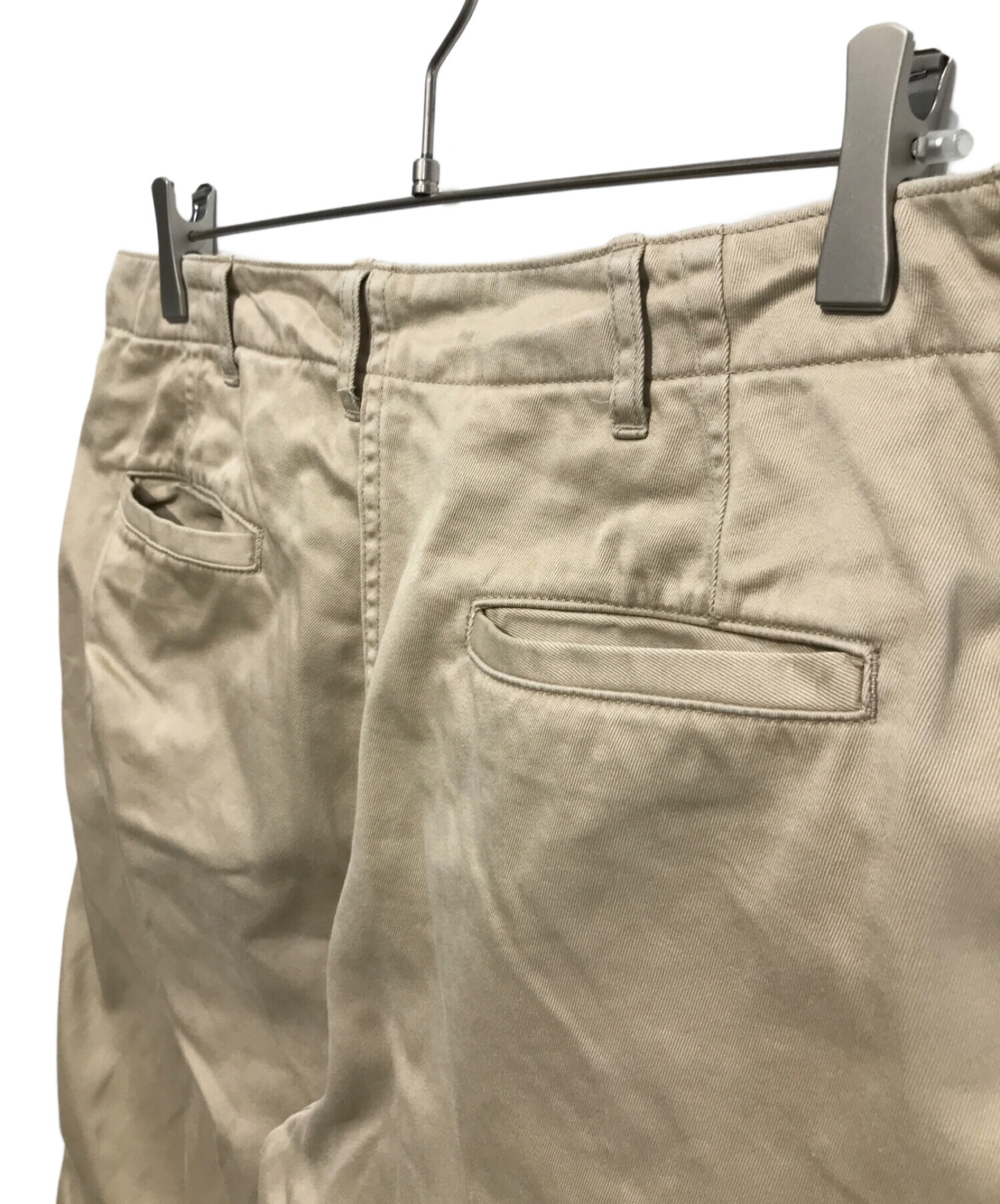 中古・古着通販】Graphpaper (グラフペーパー) SUVIN CHINO WIDE STRAIGHT PANTS（スビンチノ ワイドストレートパンツ） ベージュ サイズ:1｜ブランド・古着通販 トレファク公式【TREFAC FASHION】スマホサイト