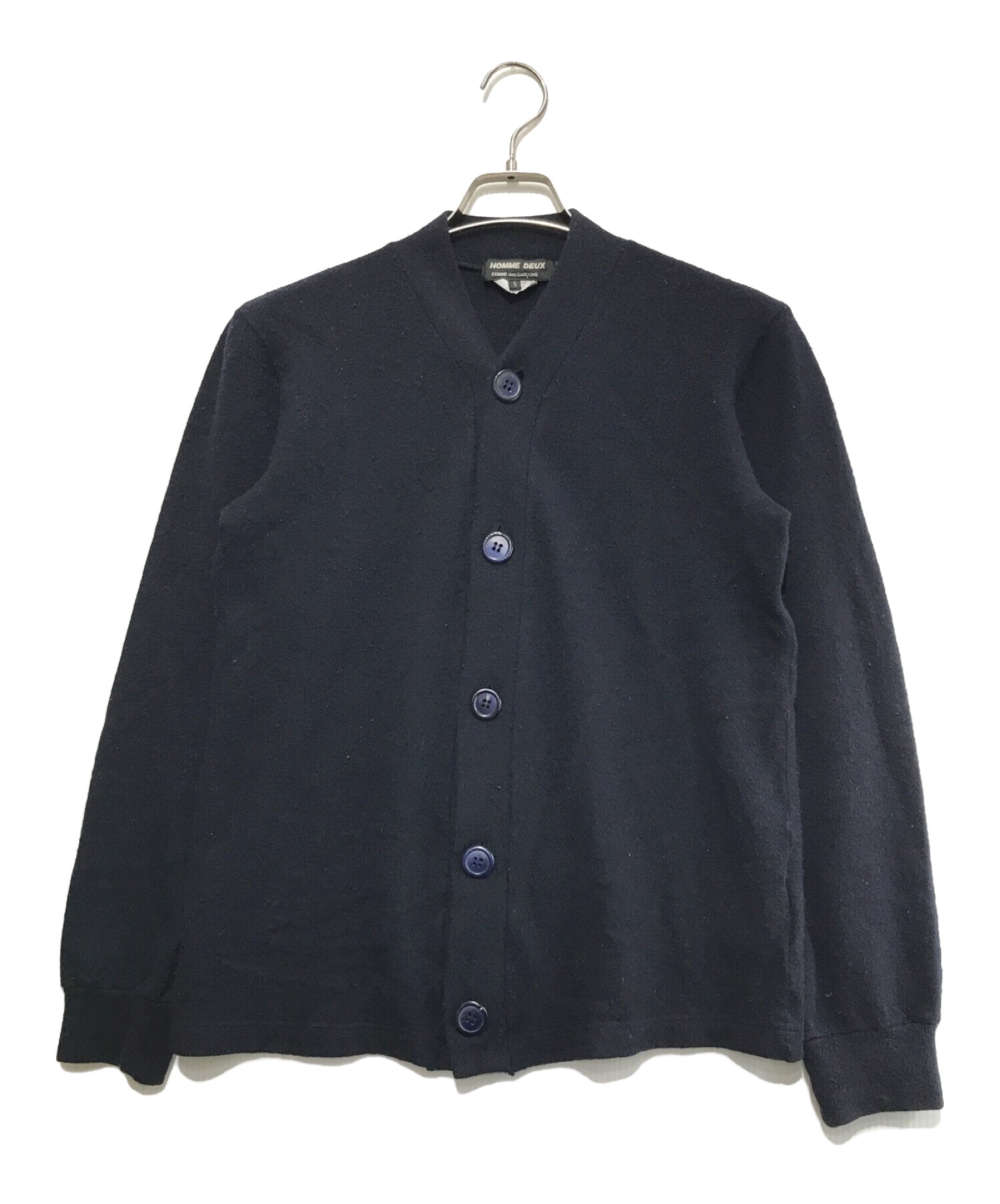 中古・古着通販】COMME des GARCONS HOMME DEUX (コムデギャルソン オム ドゥ) 歪みボタンカーディガン ネイビー  サイズ:S｜ブランド・古着通販 トレファク公式【TREFAC FASHION】スマホサイト