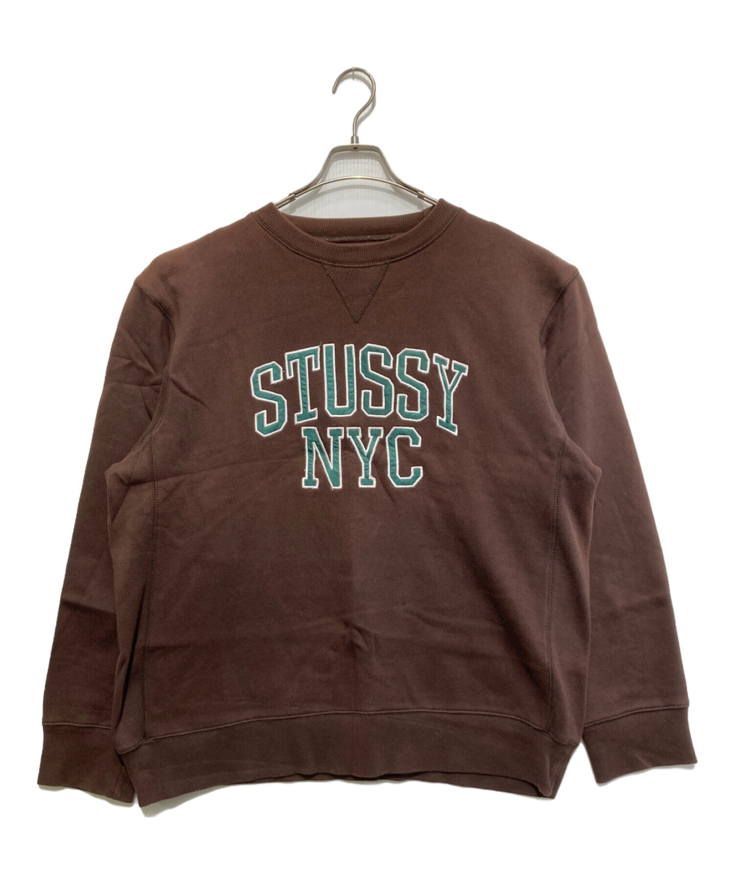 中古・古着通販】stussy (ステューシー) ヴィンテージカレッジロゴスウェット ブラウン×グリーン サイズ:XL｜ブランド・古着通販  トレファク公式【TREFAC FASHION】スマホサイト