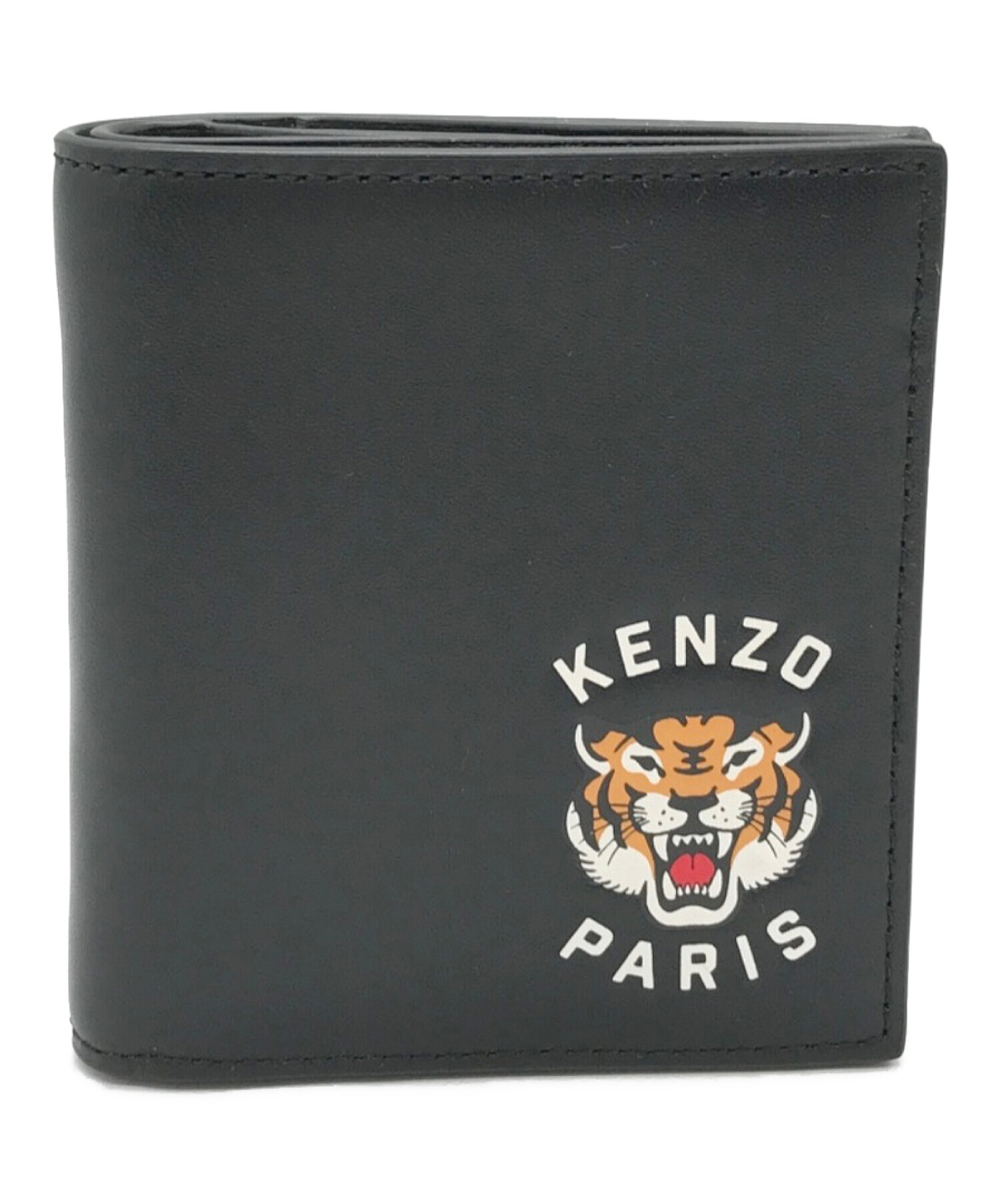 中古・古着通販】KENZO (ケンゾー) MINI VARSITY SOFT LEATHER WALLET ブラック サイズ:ー｜ブランド・古着通販  トレファク公式【TREFAC FASHION】スマホサイト