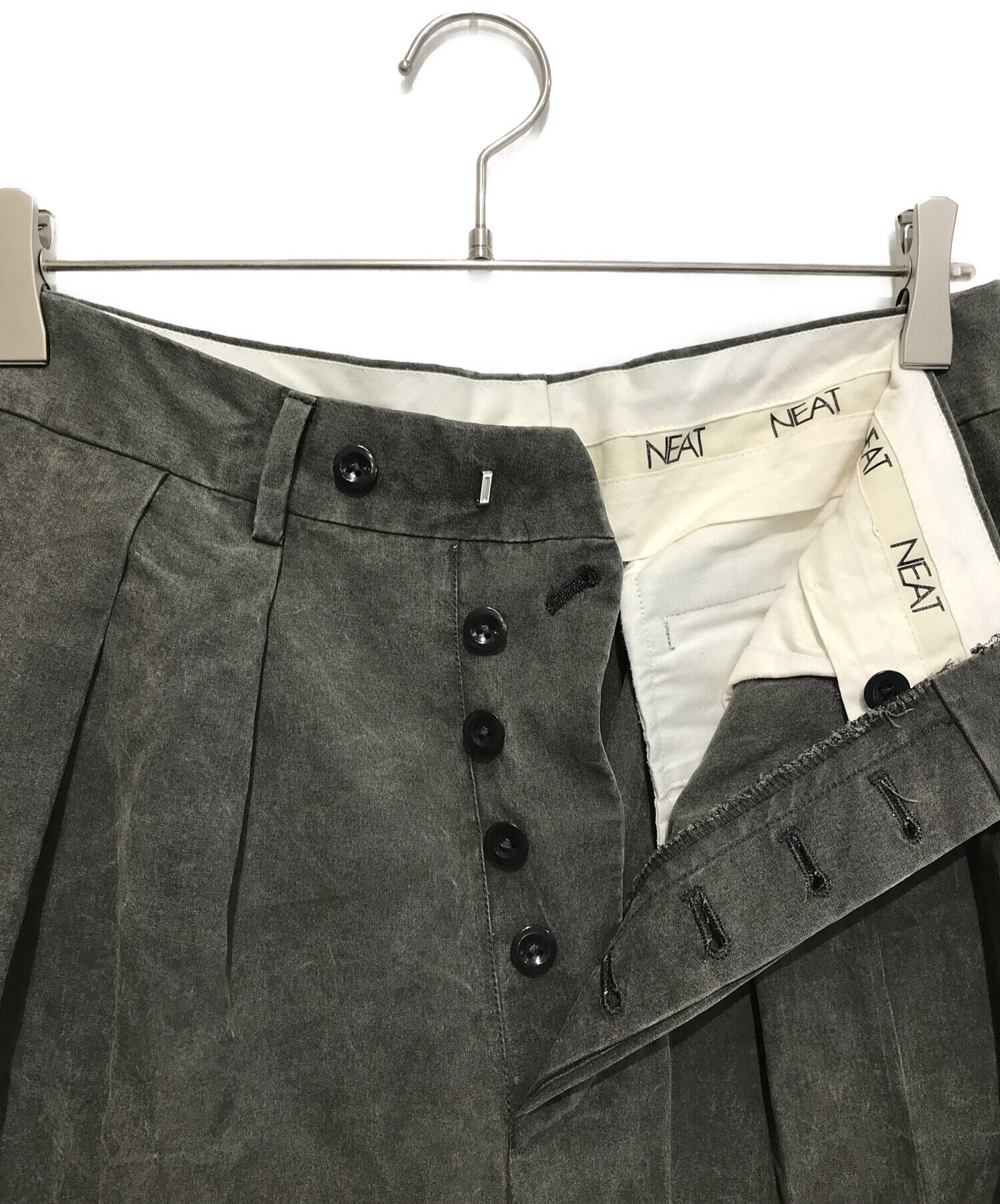 中古・古着通販】NEAT (ニート) タックパンツ グレー サイズ:44｜ブランド・古着通販 トレファク公式【TREFAC FASHION】スマホサイト