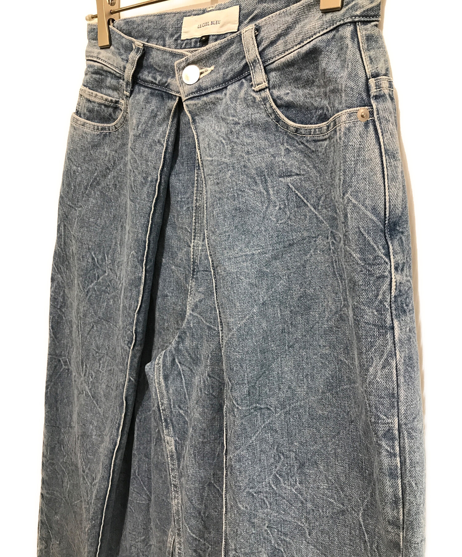 中古・古着通販】LE CIEL BLEU (ルシェルブルー) Front Tuck Wide Denim Pants（フロントタックワイドデニムパンツ）  ブルー サイズ:36｜ブランド・古着通販 トレファク公式【TREFAC FASHION】スマホサイト