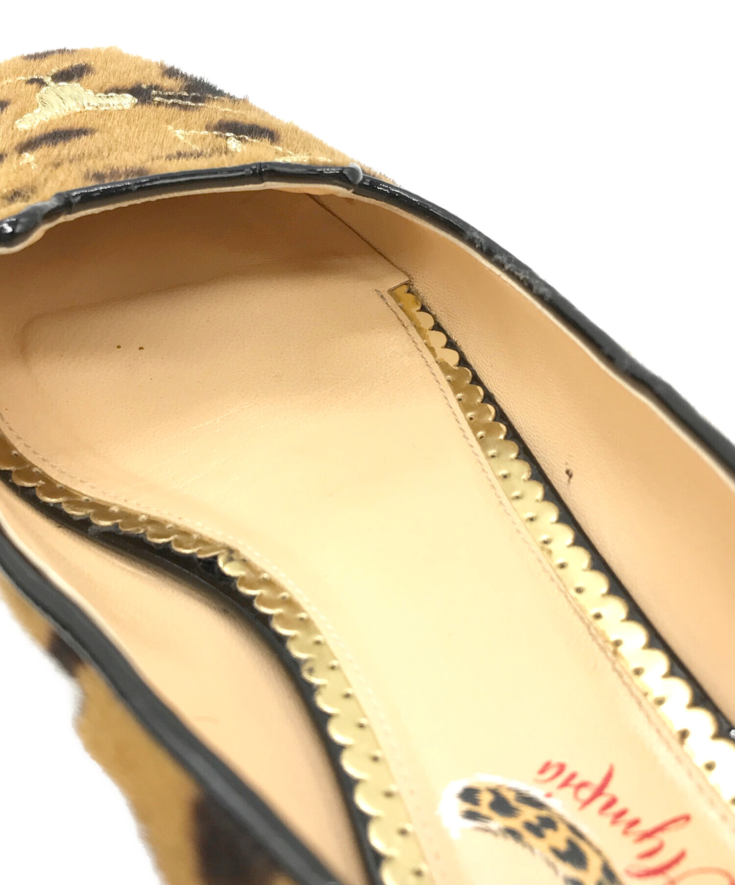 中古・古着通販】charlotte olympia (シャーロットオリンピア) レオパード柄キティフラットシューズ ブラウン サイズ:37  1/2｜ブランド・古着通販 トレファク公式【TREFAC FASHION】スマホサイト