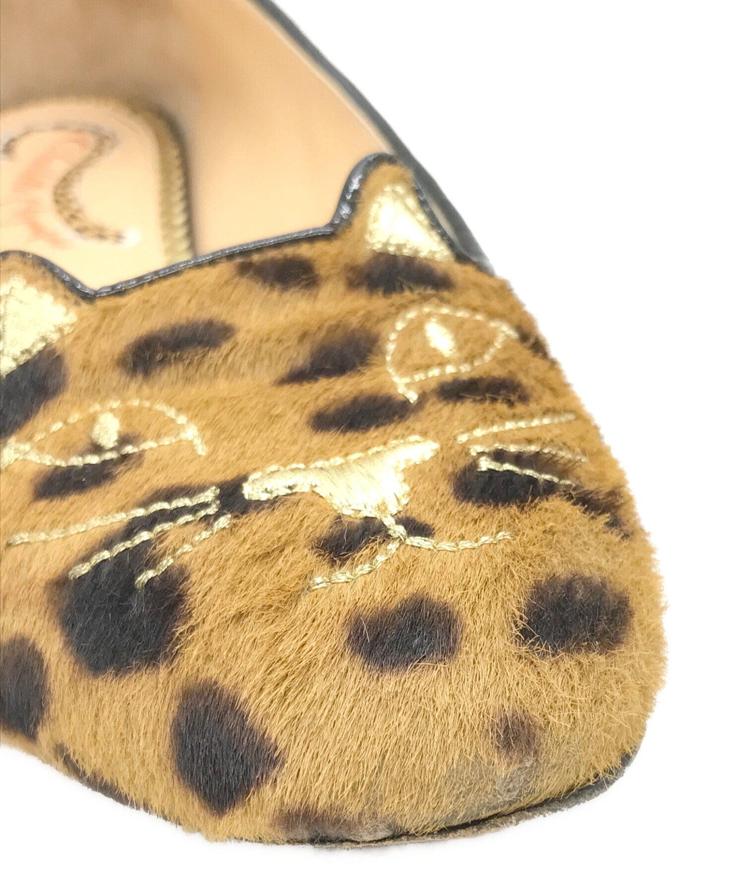 中古・古着通販】charlotte olympia (シャーロットオリンピア) レオパード柄キティフラットシューズ ブラウン サイズ:37  1/2｜ブランド・古着通販 トレファク公式【TREFAC FASHION】スマホサイト