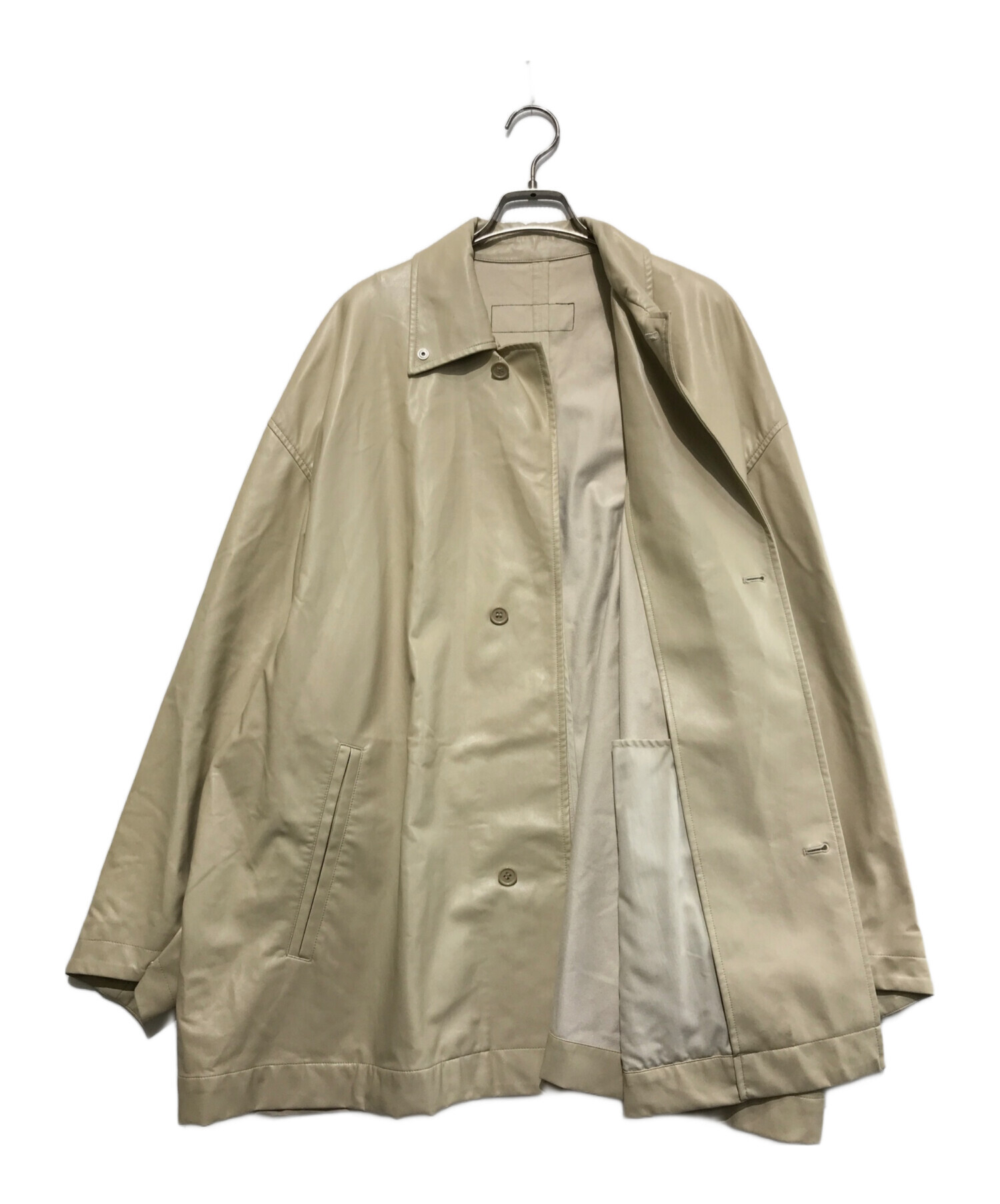 【中古・古着通販】Ameri (アメリ) N.HOOLYWOOD (エヌ ハリウッド) FAKE LEATHER JACKET ベージュ  サイズ:M｜ブランド・古着通販 トレファク公式【TREFAC FASHION】スマホサイト