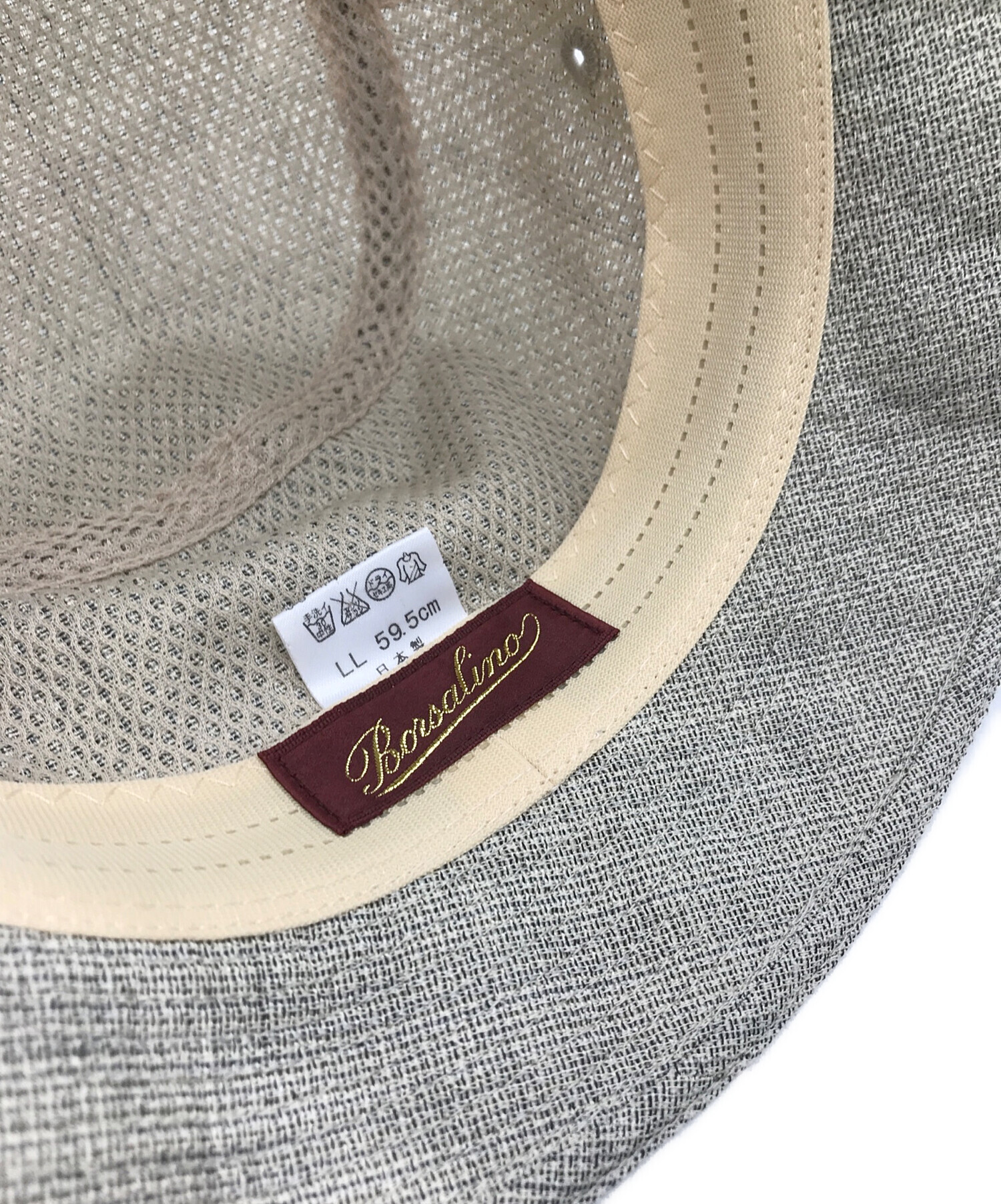 中古・古着通販】BORSALINO (ボルサリーノ) リネンブレンドハット グレー サイズ:LL（59.5cm）｜ブランド・古着通販  トレファク公式【TREFAC FASHION】スマホサイト