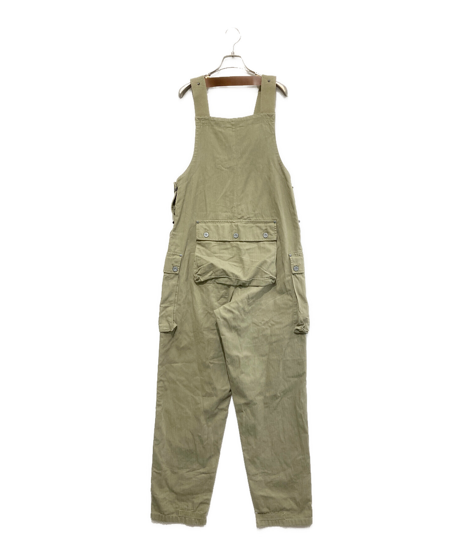 NIGEL CABOURN (ナイジェルケーボン) LYBRO NAVAL DUNGAREE HERRINGBONE カーキ サイズ:42