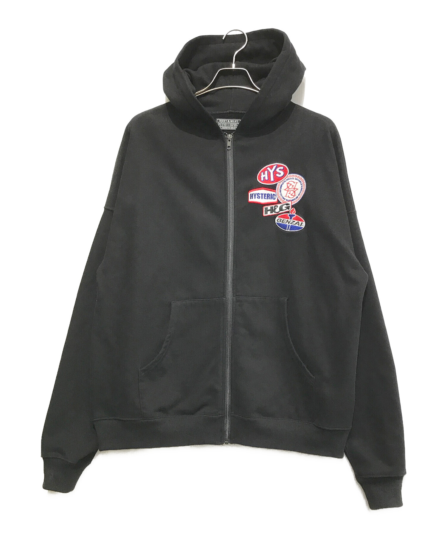 中古・古着通販】genzai (ゲンザイ) Hysteric Glamour (ヒステリックグラマー) WOMAN HOODIE ブラック  サイズ:M｜ブランド・古着通販 トレファク公式【TREFAC FASHION】スマホサイト