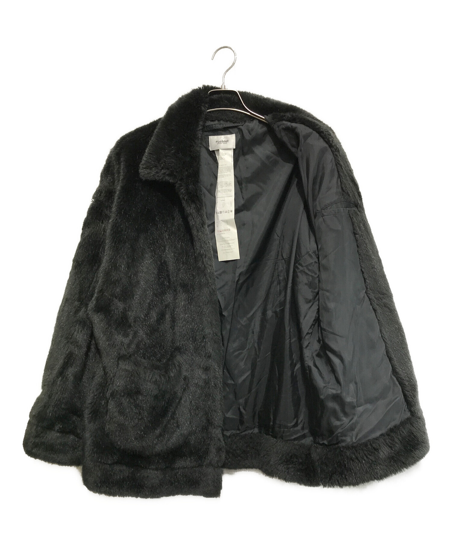 中古・古着通販】doublet (ダブレット) 19AW HAND-PAINTED FUR JACKET ブラック サイズ:M｜ブランド・古着通販  トレファク公式【TREFAC FASHION】スマホサイト