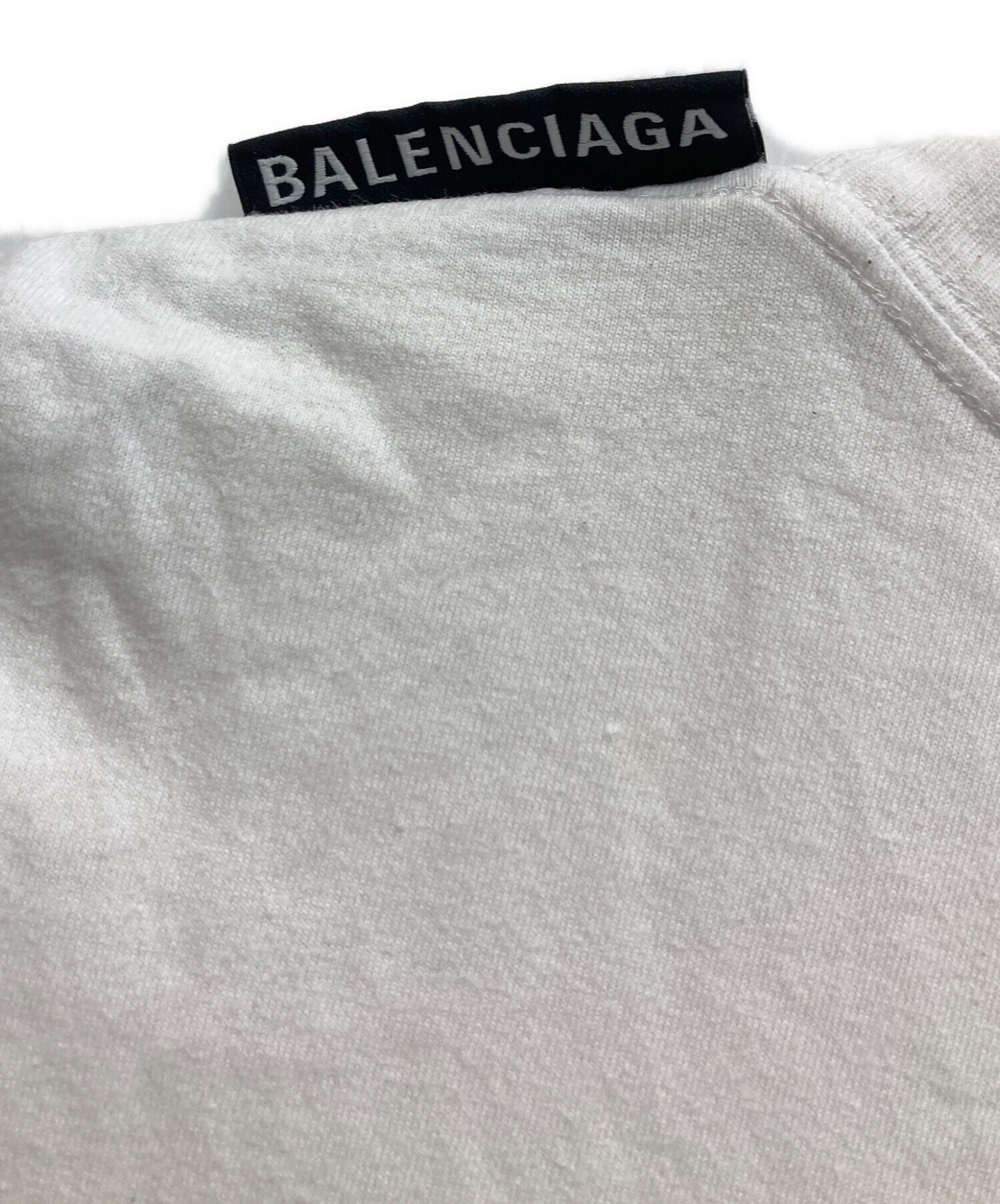 中古・古着通販】BALENCIAGA (バレンシアガ) Shoulder Logo Tag T Shirt ホワイト サイズ:M｜ブランド・古着通販  トレファク公式【TREFAC FASHION】スマホサイト